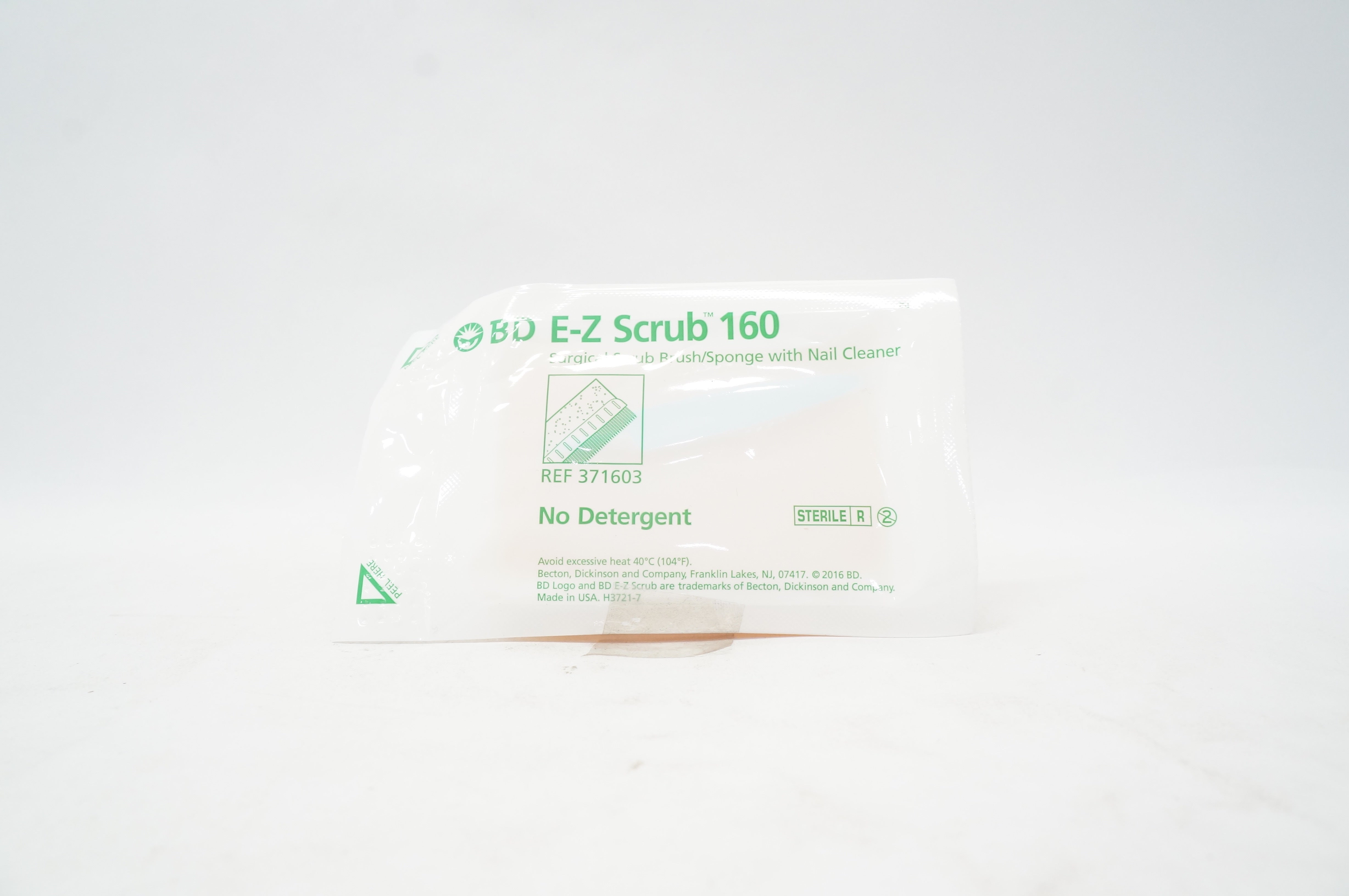 BD 371603 E-Z Scrub 160 Surgical Scrub Brush/Sponge with Nail Cleaner