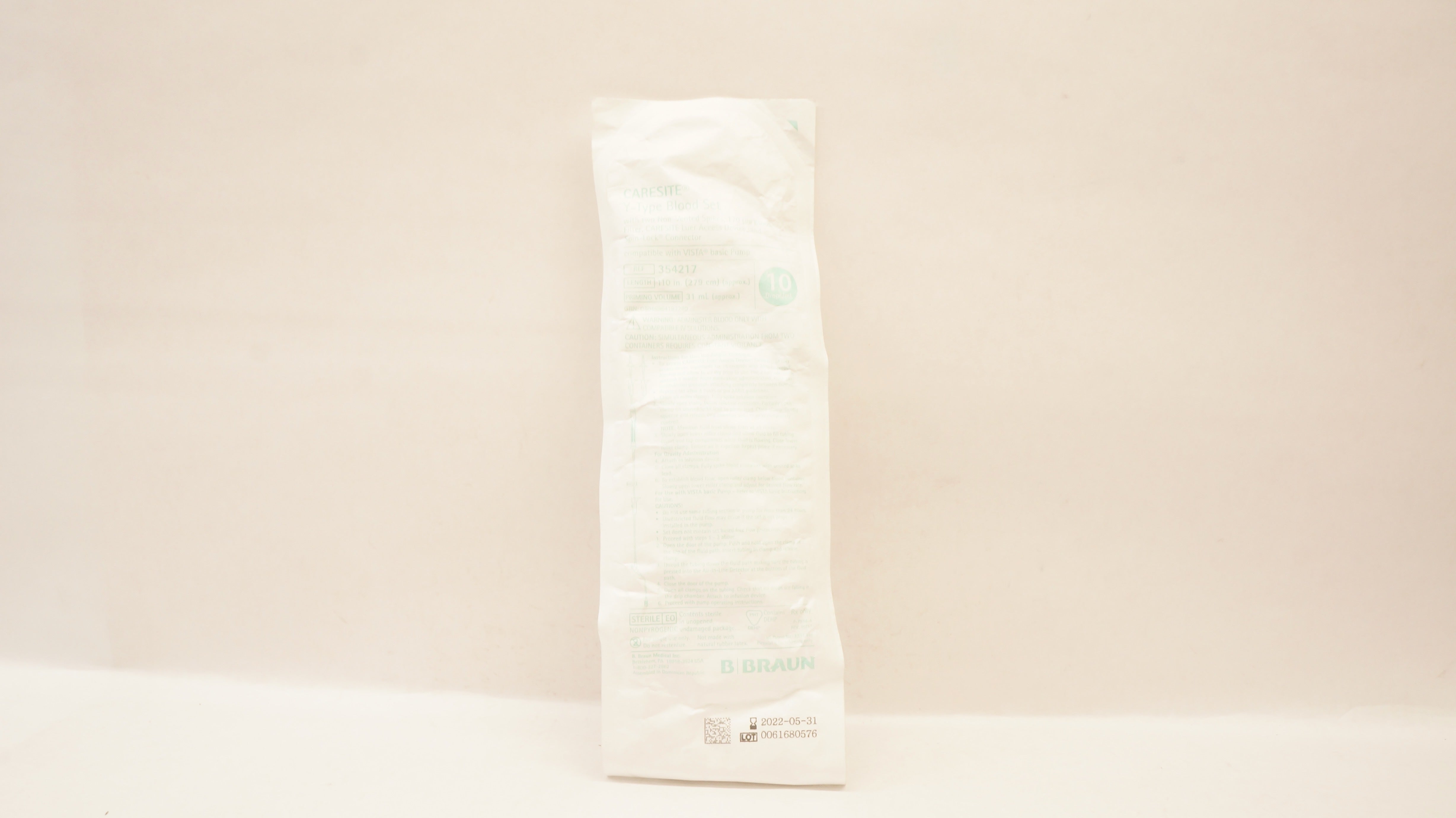 B. Braun 354217 Caresite Y-Type Blood Set 10Drops/ml (x)