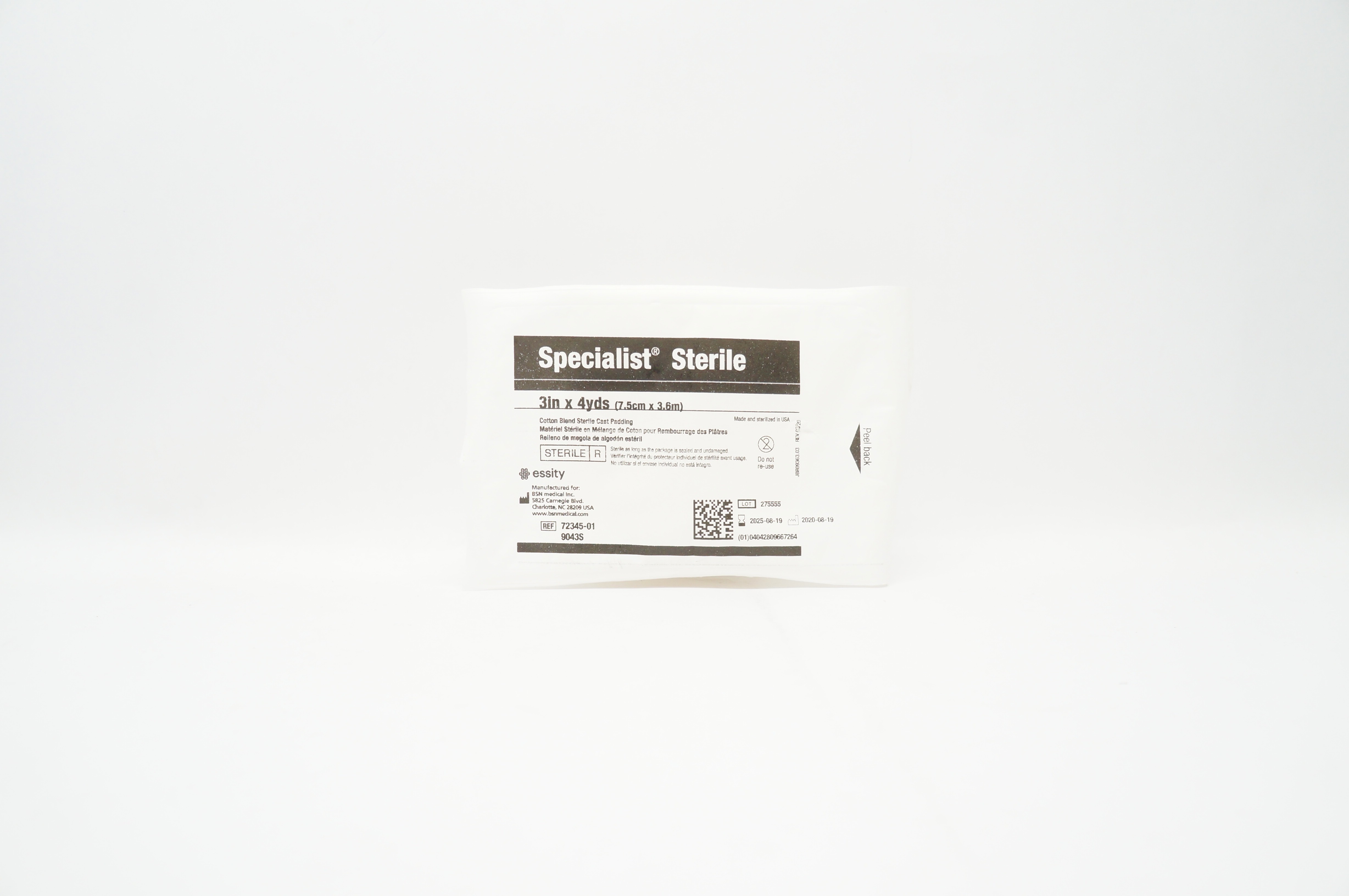 BSN Medical 9043S/72345-01 Specialist Cotton Blend Cast Padding 3inch x 4yds