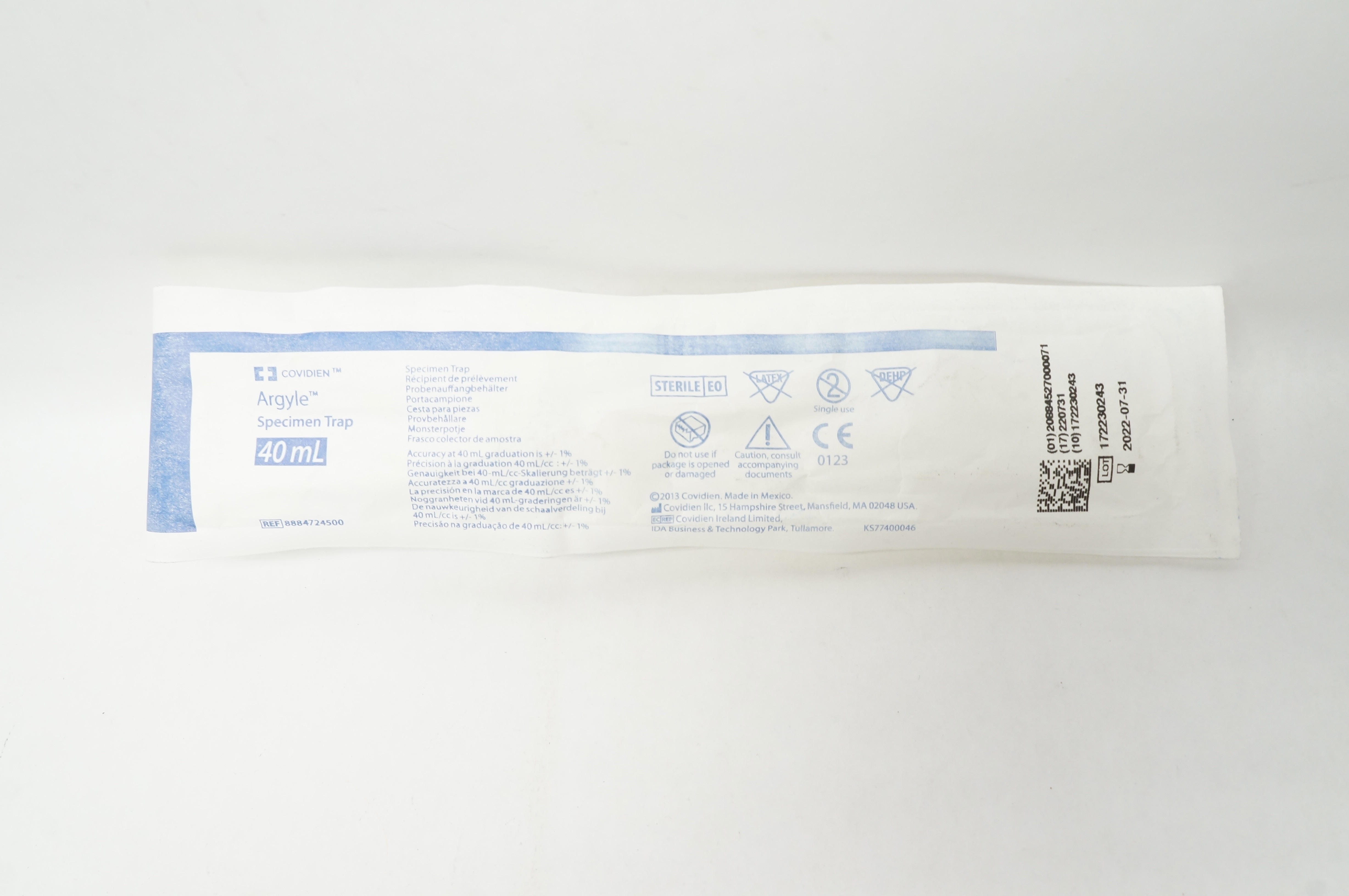 Covidien 8884724500 Argyle Specimen Trap 40mL (x)