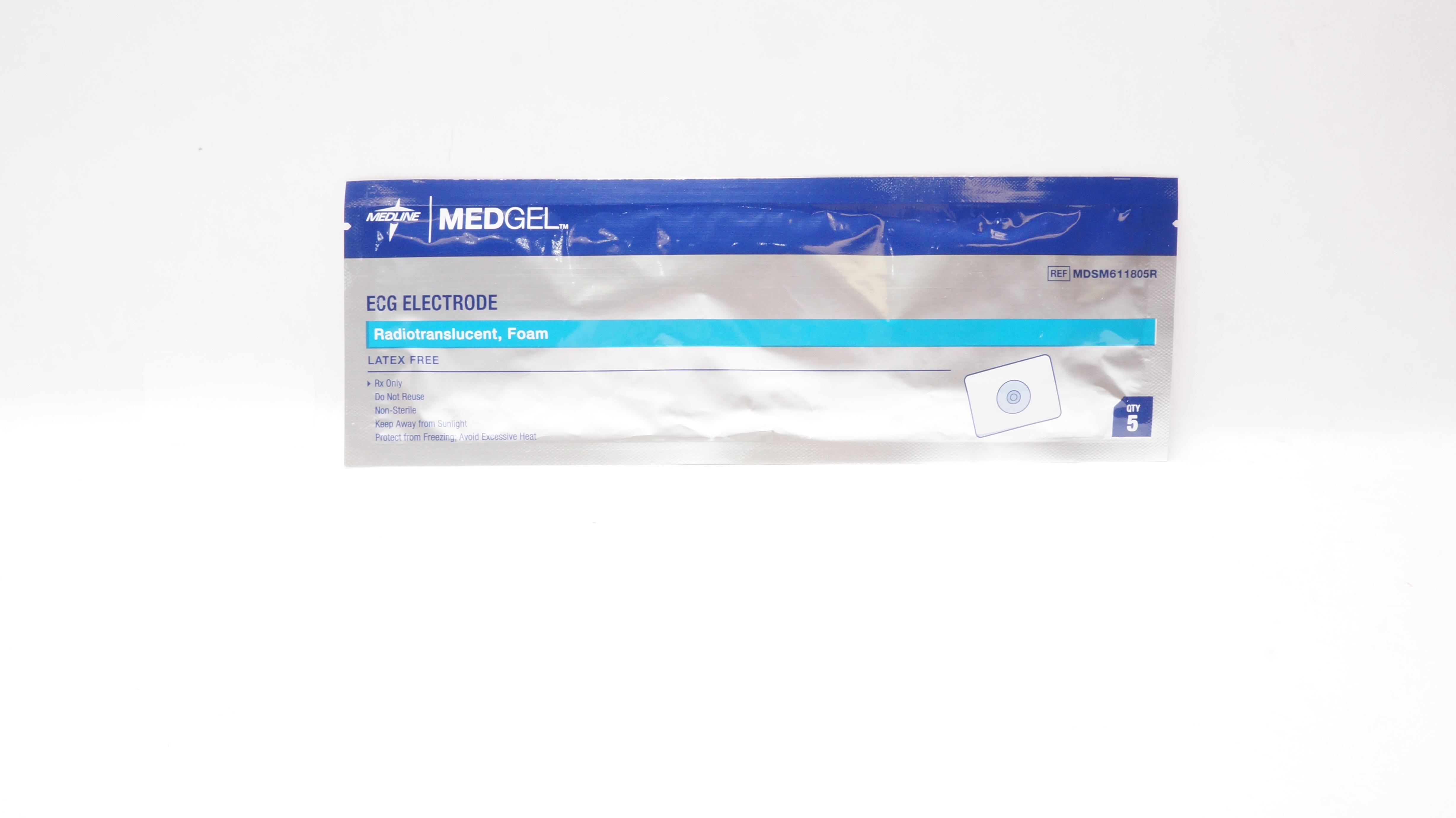 Medline MDSM611805R ECG Electrode Radiotranslucent Foam - Pack of 5 (x)