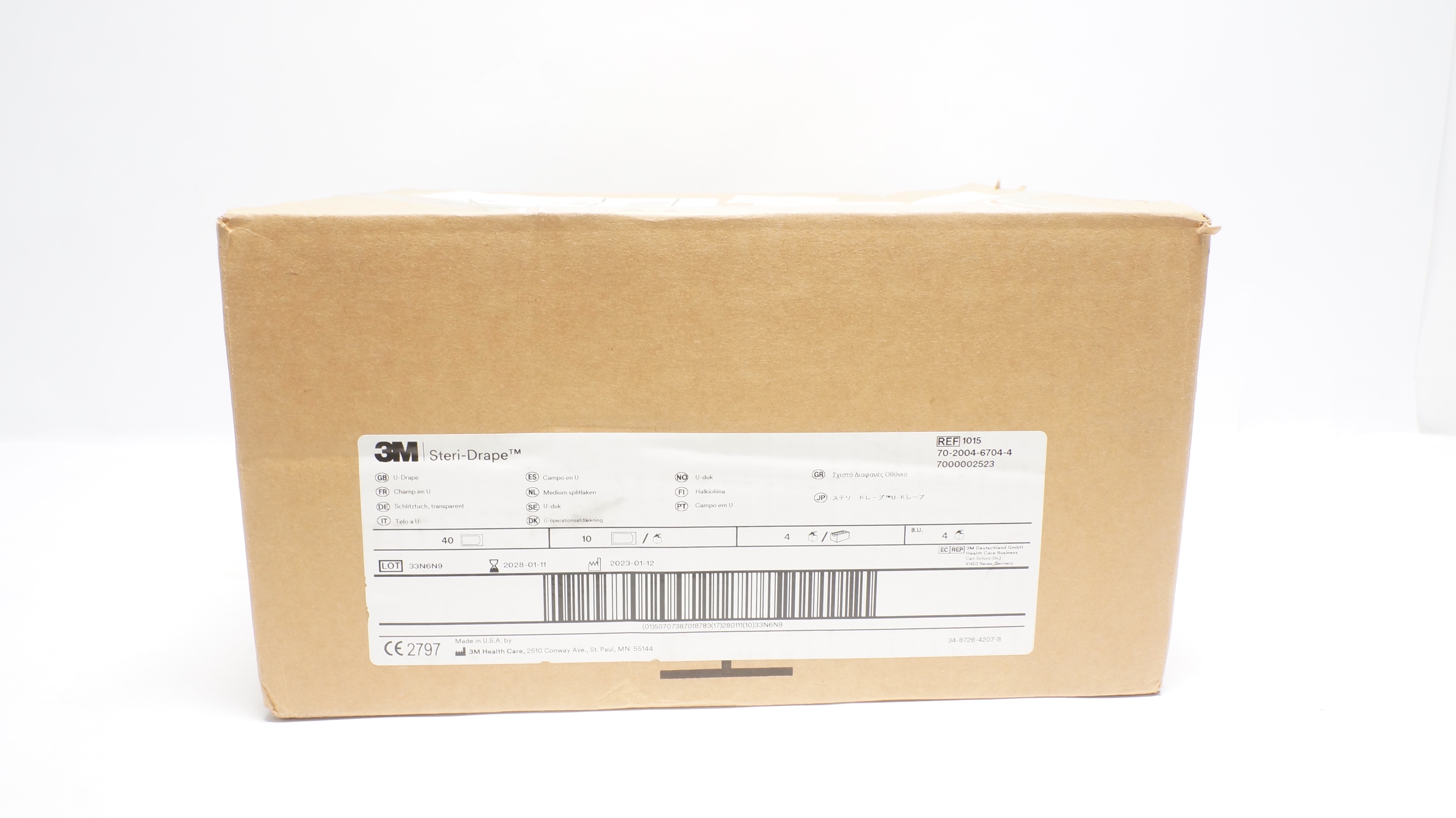 3M 1015 Steri-Drape U-Drape 47in x 51in - Box of 400