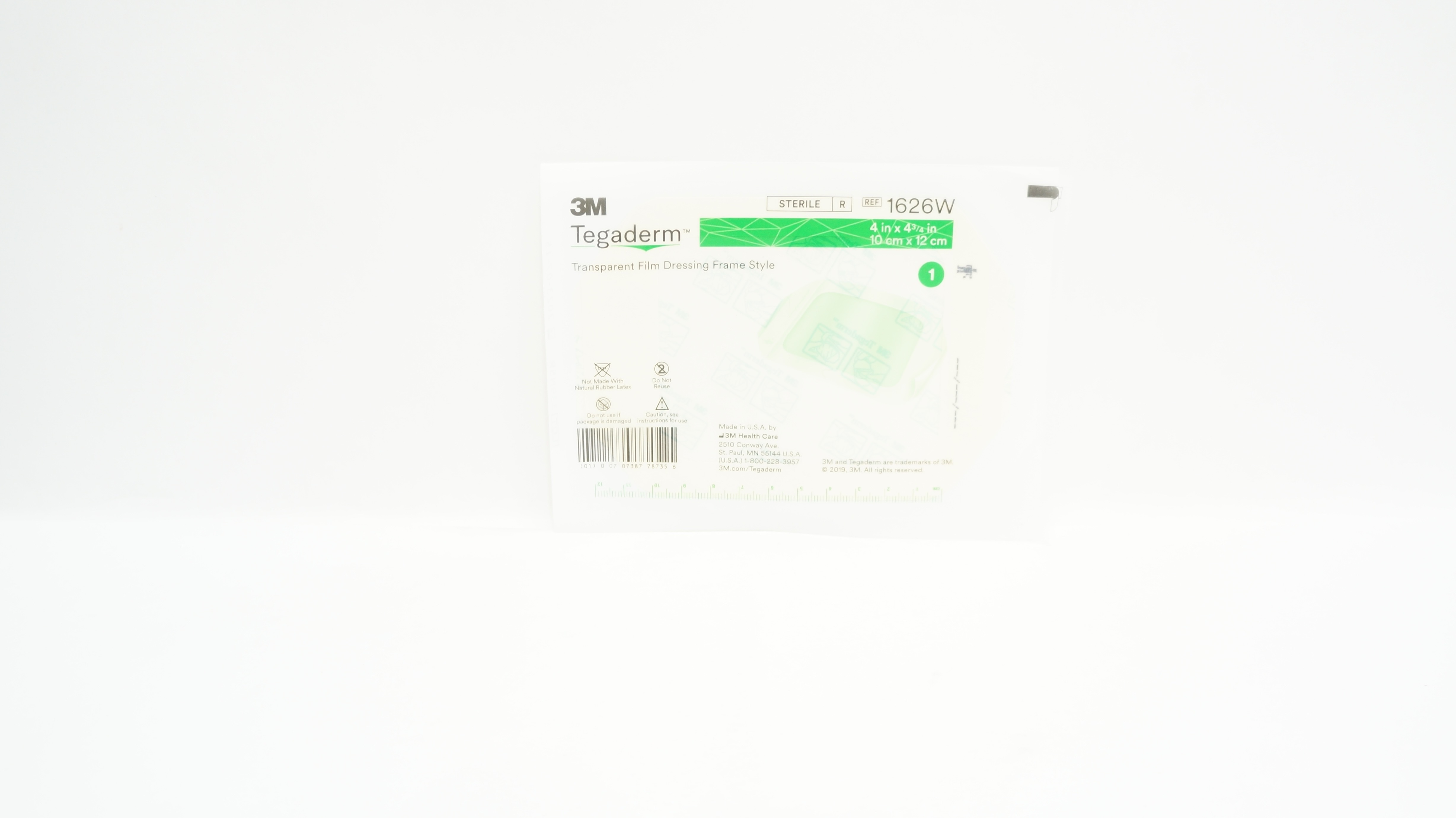 3M 1626W Tegaderm Transparent Film Dressing Frame Style 4inch x 4-3/4inch (x)