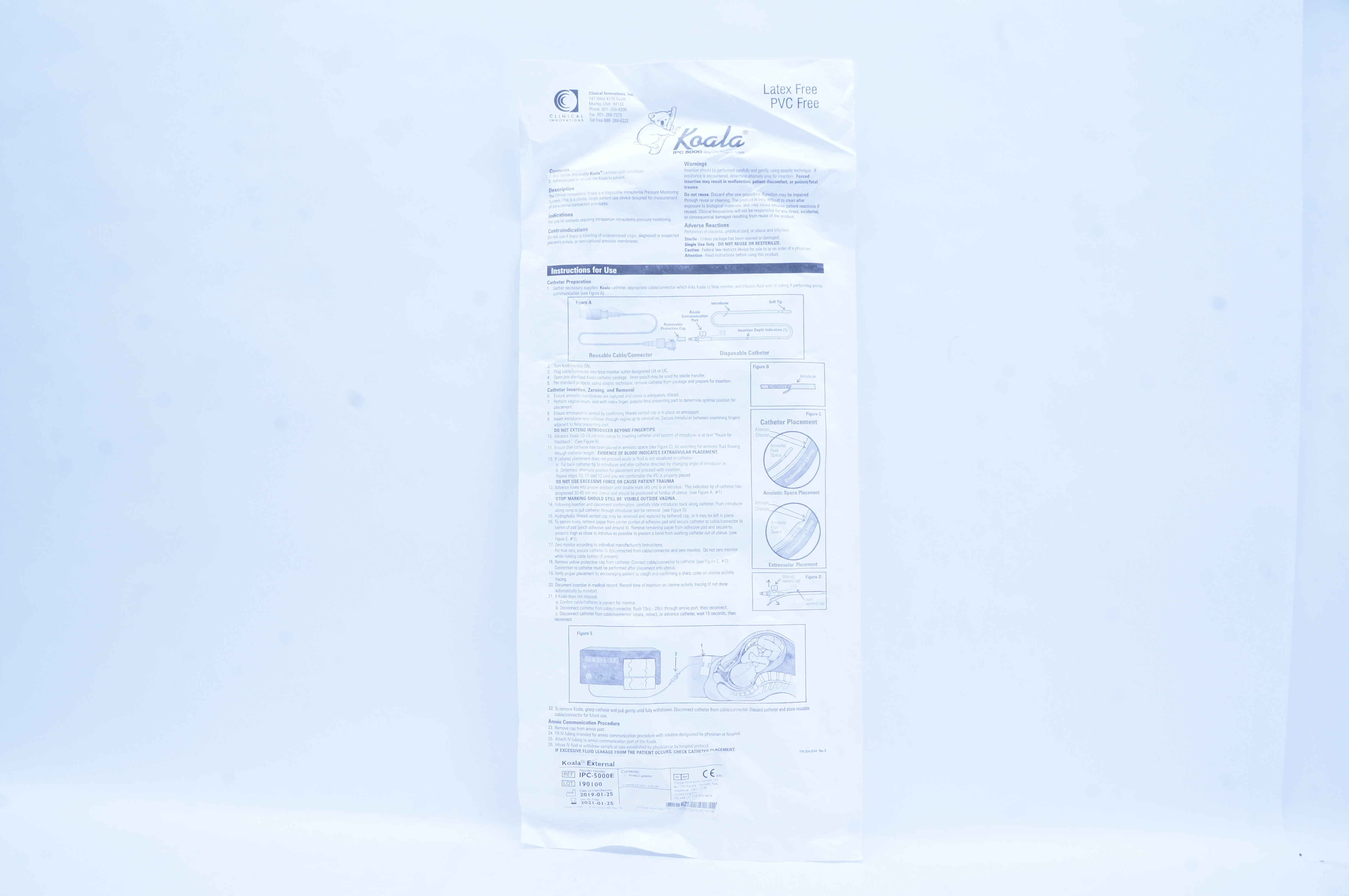 Clinical Innovations IPC-5000E Koala External, Cath. (x)