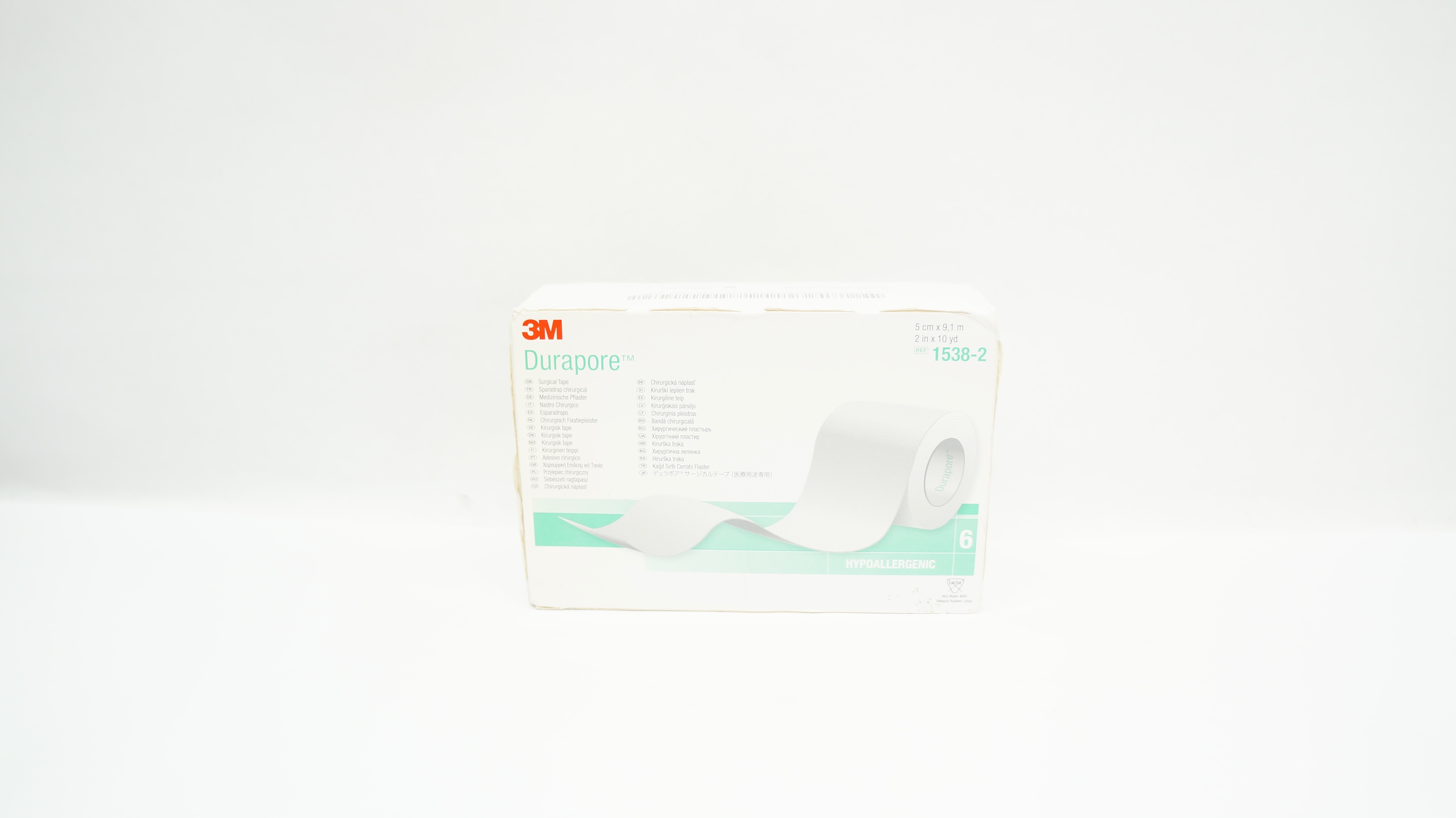 3M 1538-2 Durapore Surgical Tape 5cm x 9.1m (x) - Box of 6