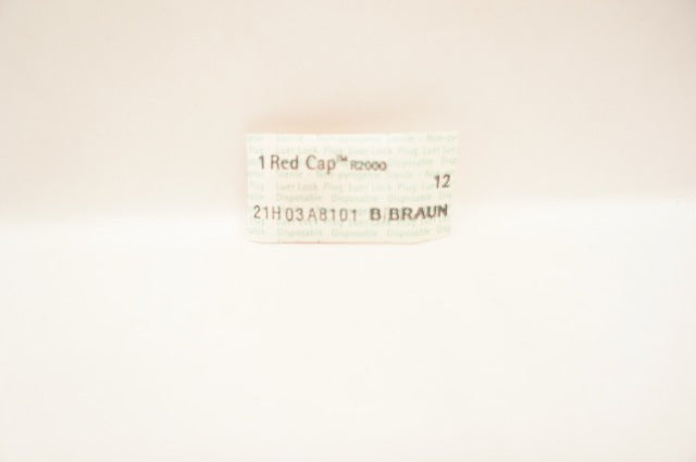 Braun R2000 Red Cap Luer Lock Plug 12, Disposable