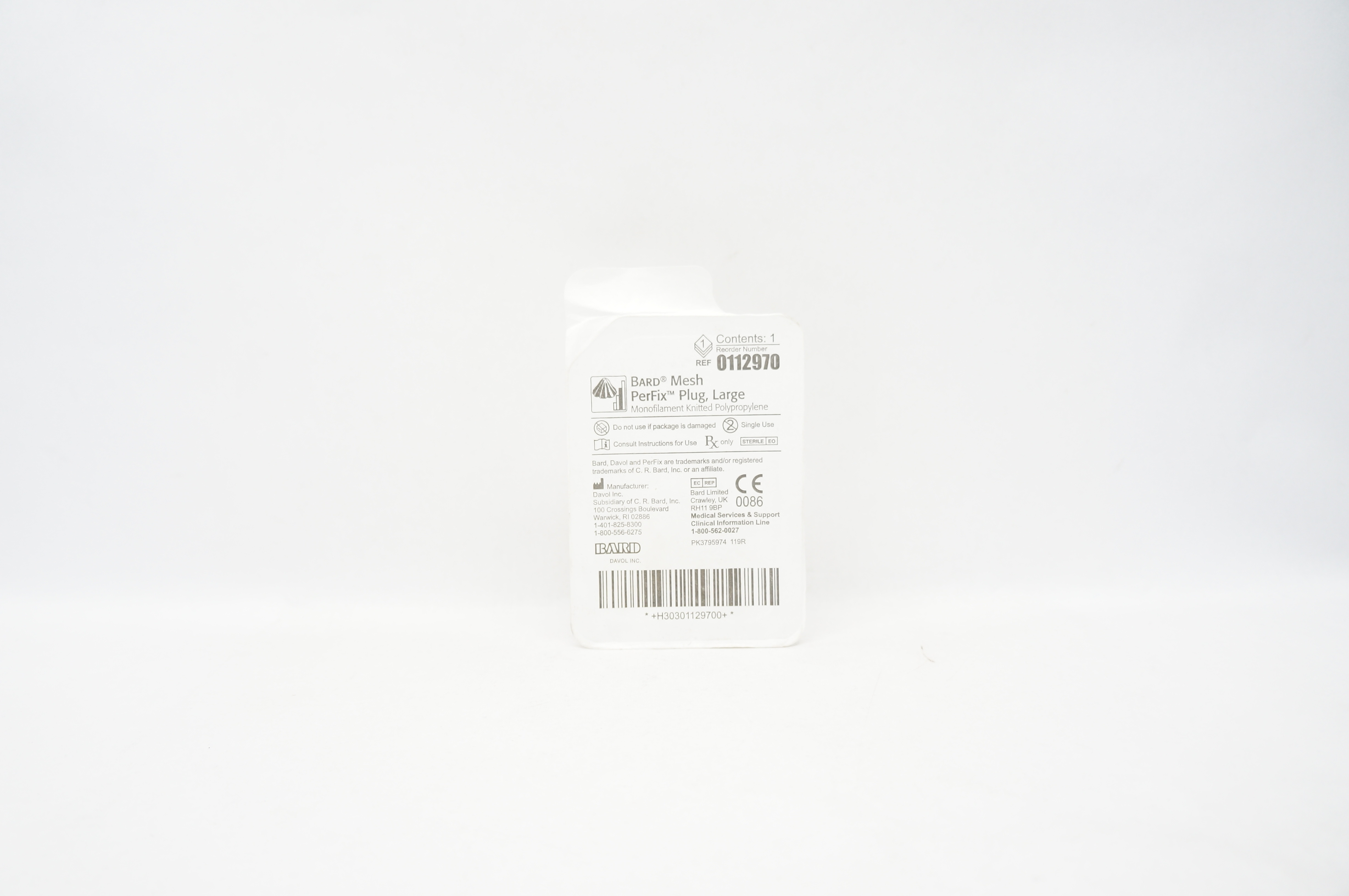 Bard 0112970 Mesh PerFix Plug Large (x)