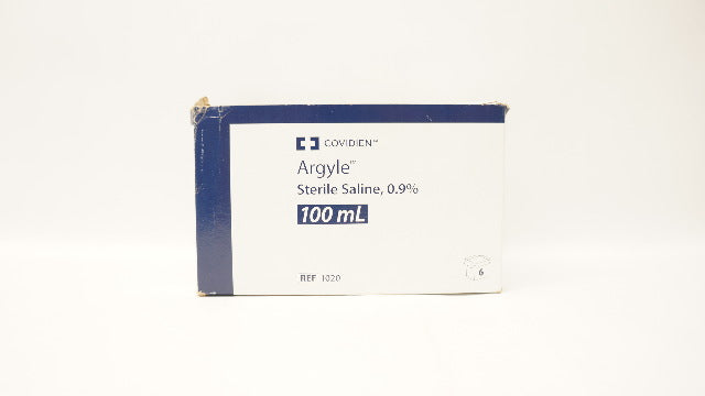 Covidien 1020 Argyle Sterile Saline 0.9% 100mL - Box of 6
