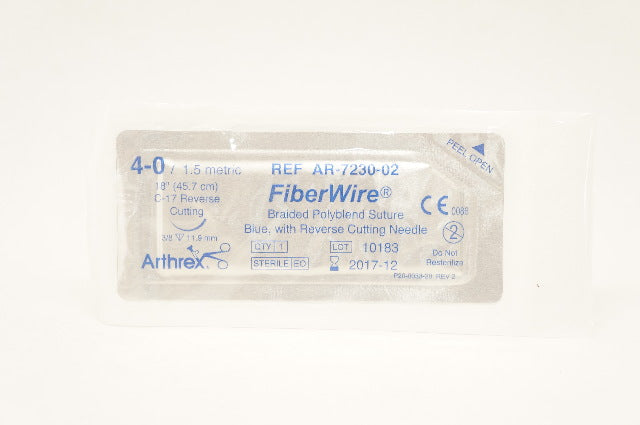 Arthrex AR-7230-02 4-0 FiberWire, C-17 Reverse Cutting, 3/8 11.9mm, 18inch (x)