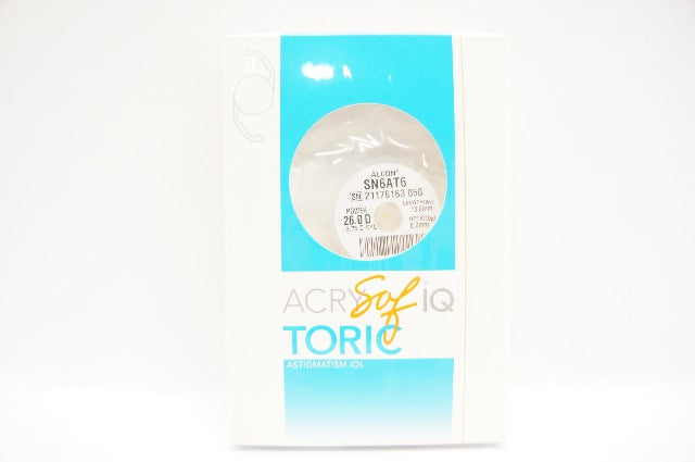 Alcon SN6AT6 AcrySof IQ Toric Astigmatism IOL 26.0 D 3.75D CYL 13.0 x 6.0mm (x)