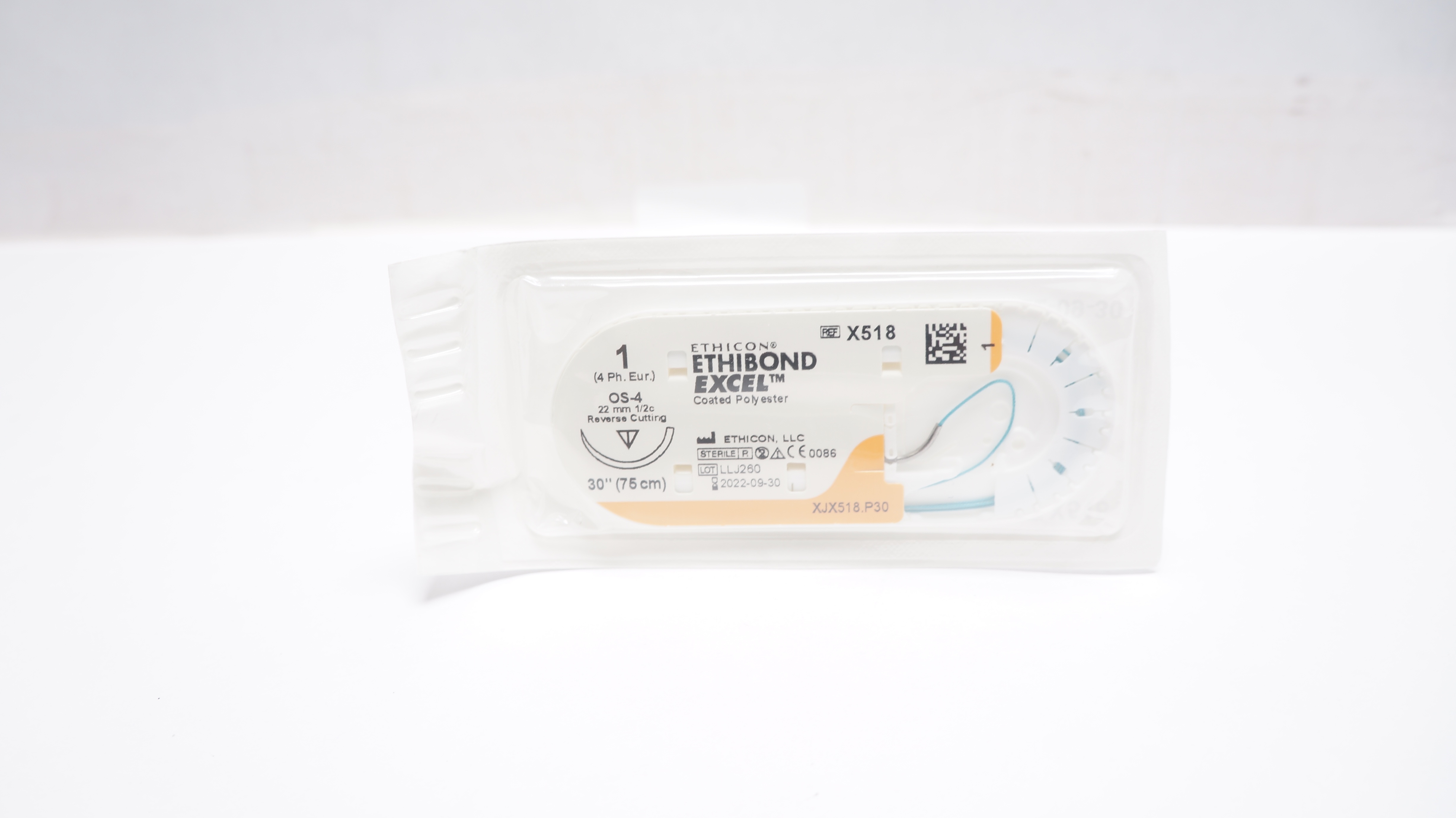 Ethicon X518 1 Ethibond Excel OS-4 22mm 1/2c Reverse Cutting 30inch (x)