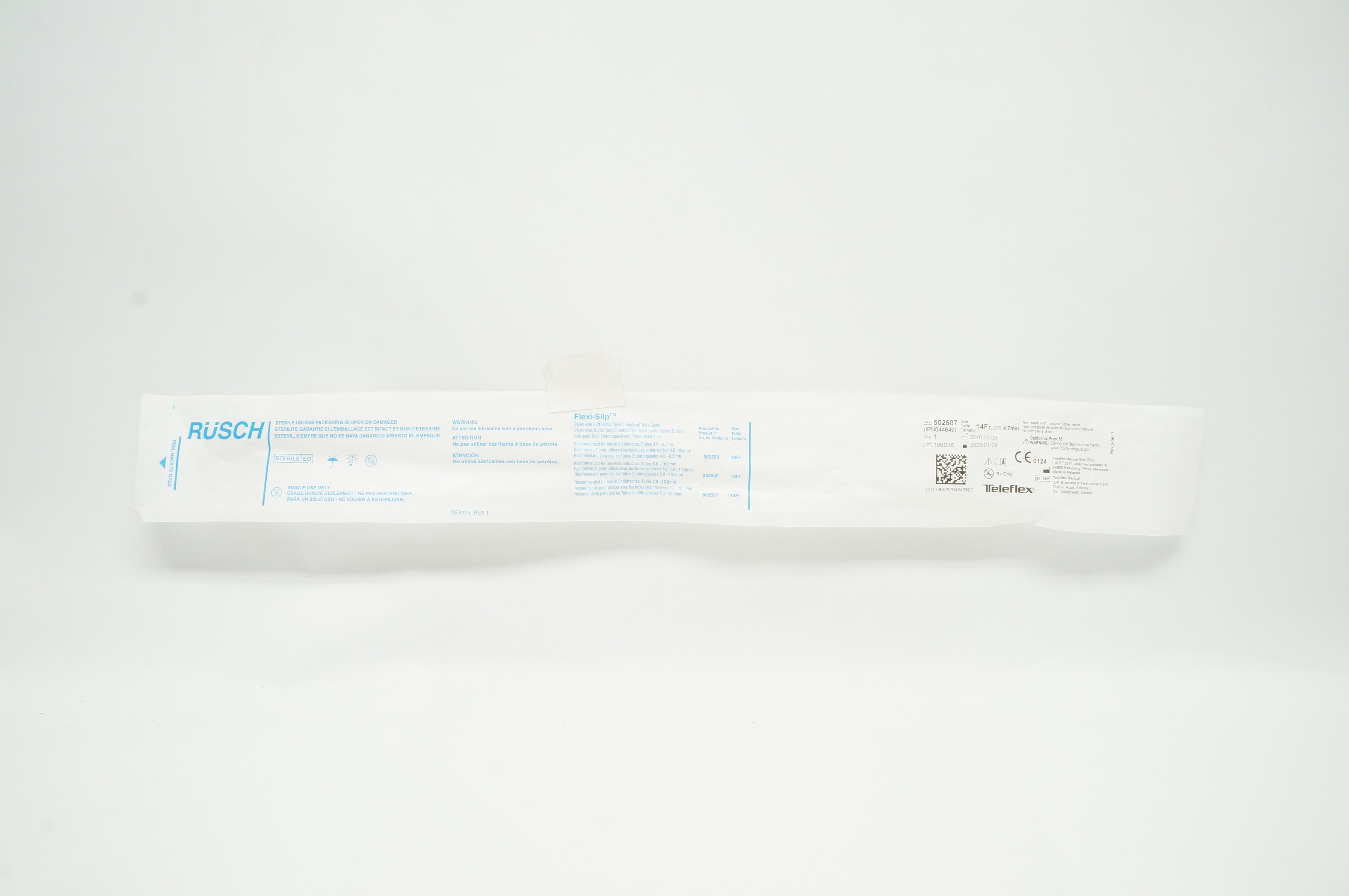 Teleflex 502507 Rusch Flexi-Slip Stylet With Soft Distal Tip 14Fr x O.D. 4.7mm