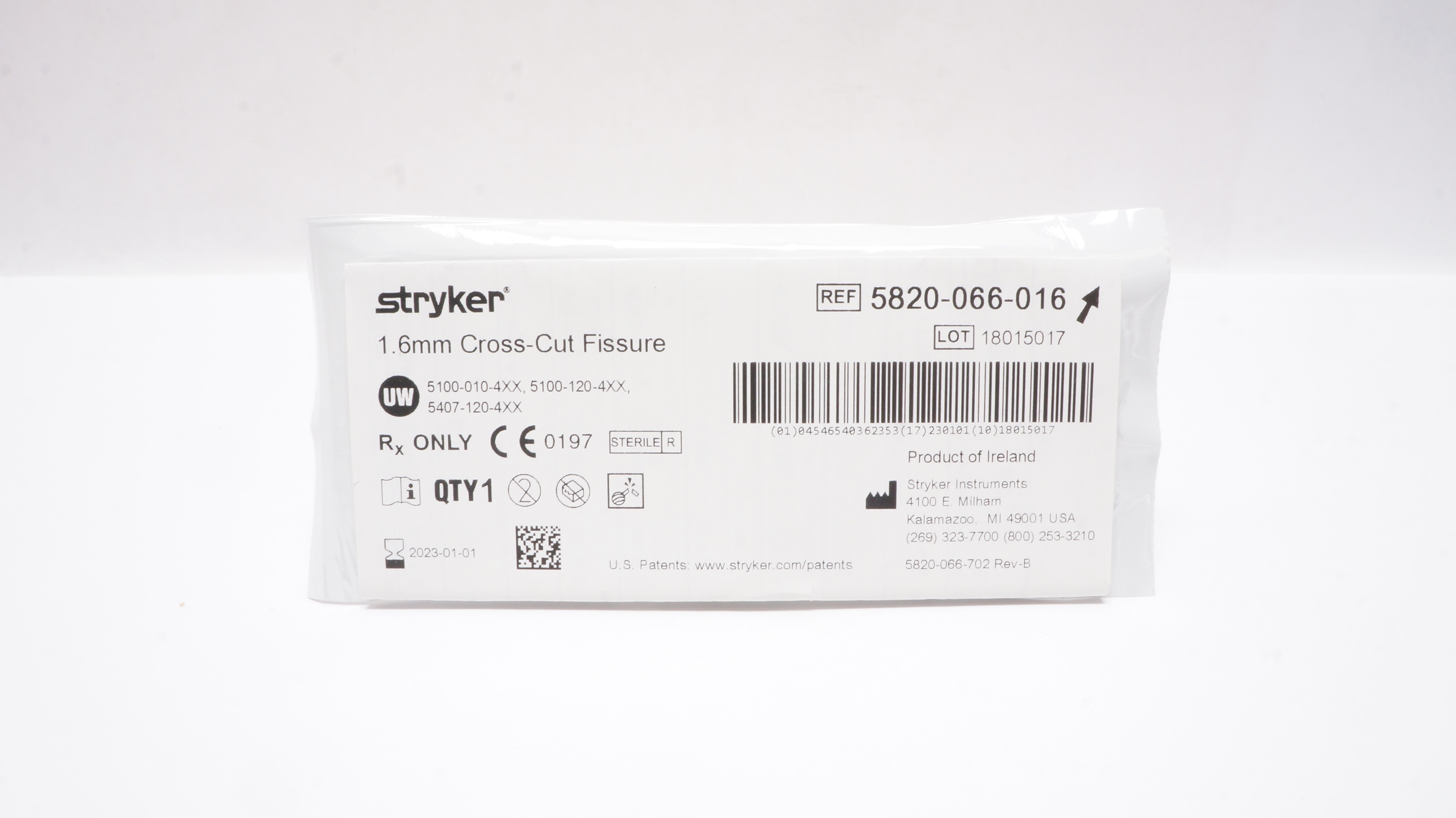 Stryker 5820-066-016 Cross-Cut Fissure Bur 1.6mm (x)