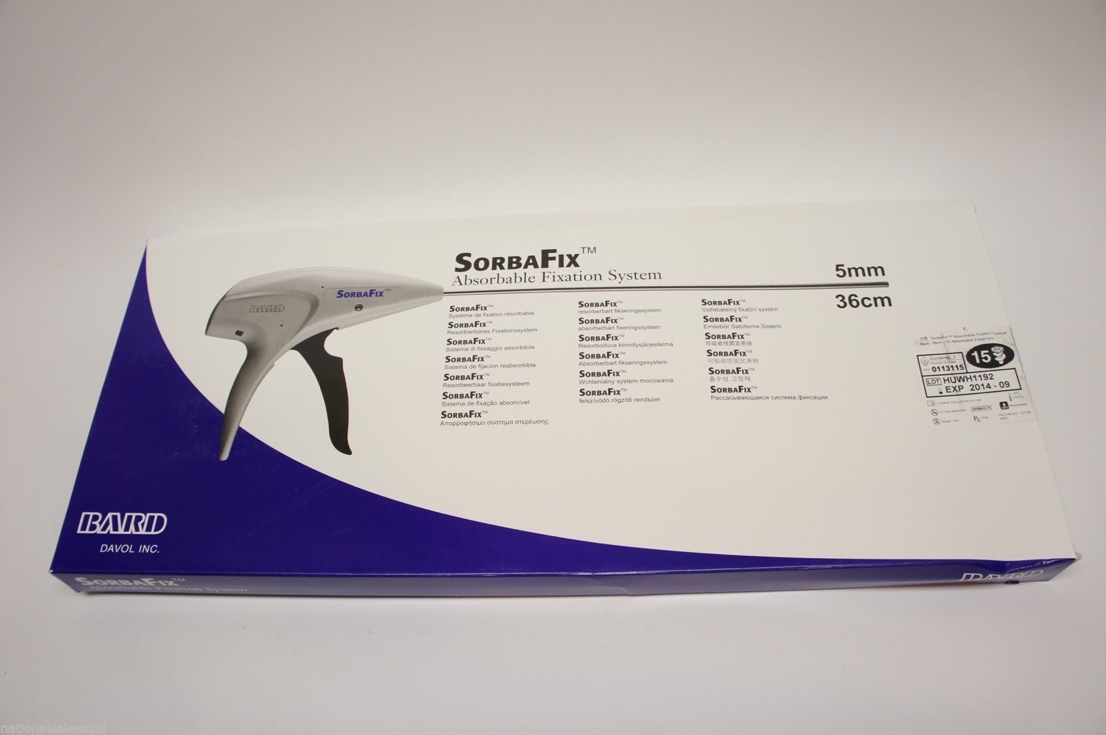 0113115 ~ Bard Absorbable Fixation System 5mm x 36cm (x)