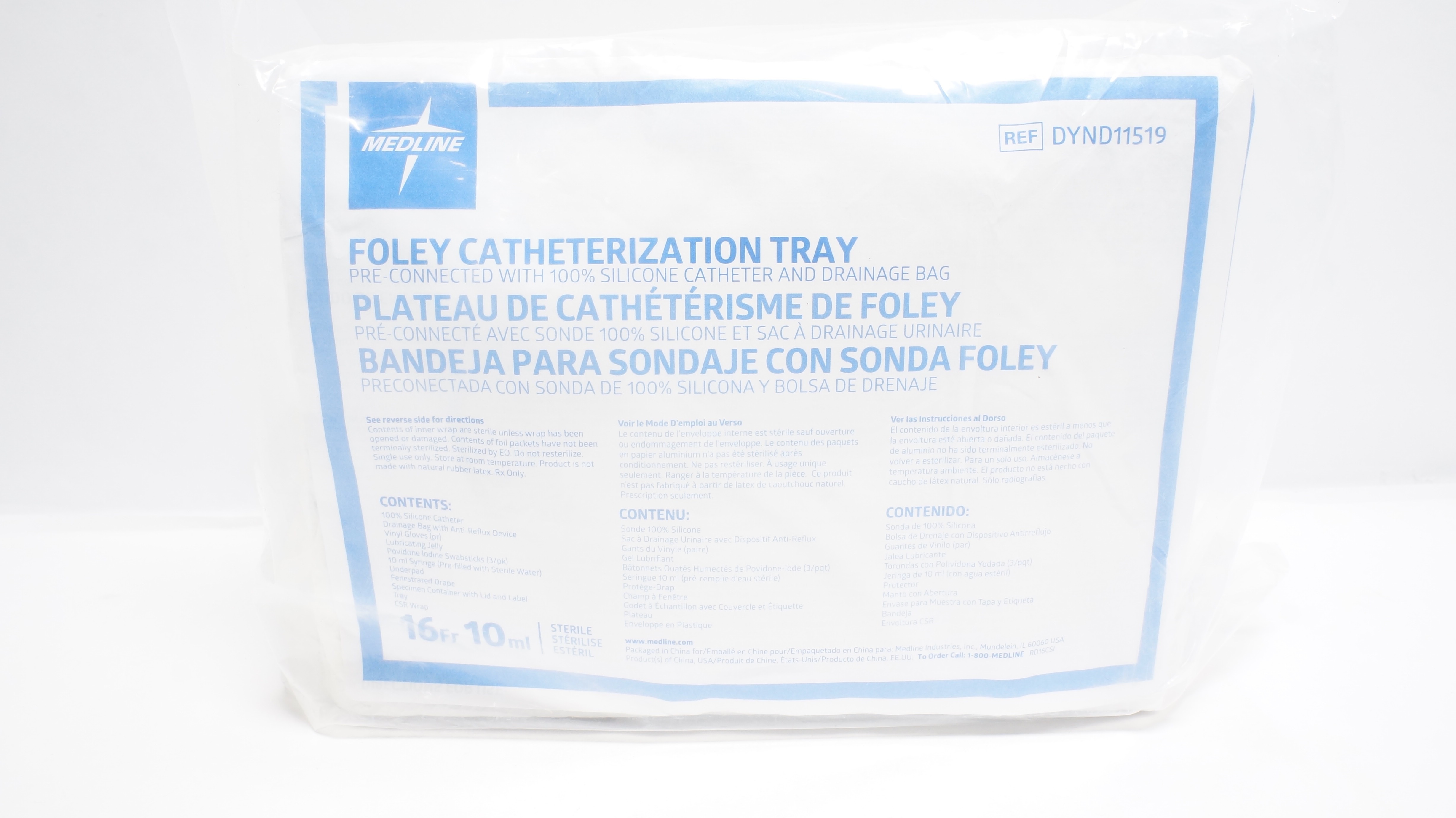 Medline DYND11519 Foley Catherization Tray 16Fr x 10ml (x)