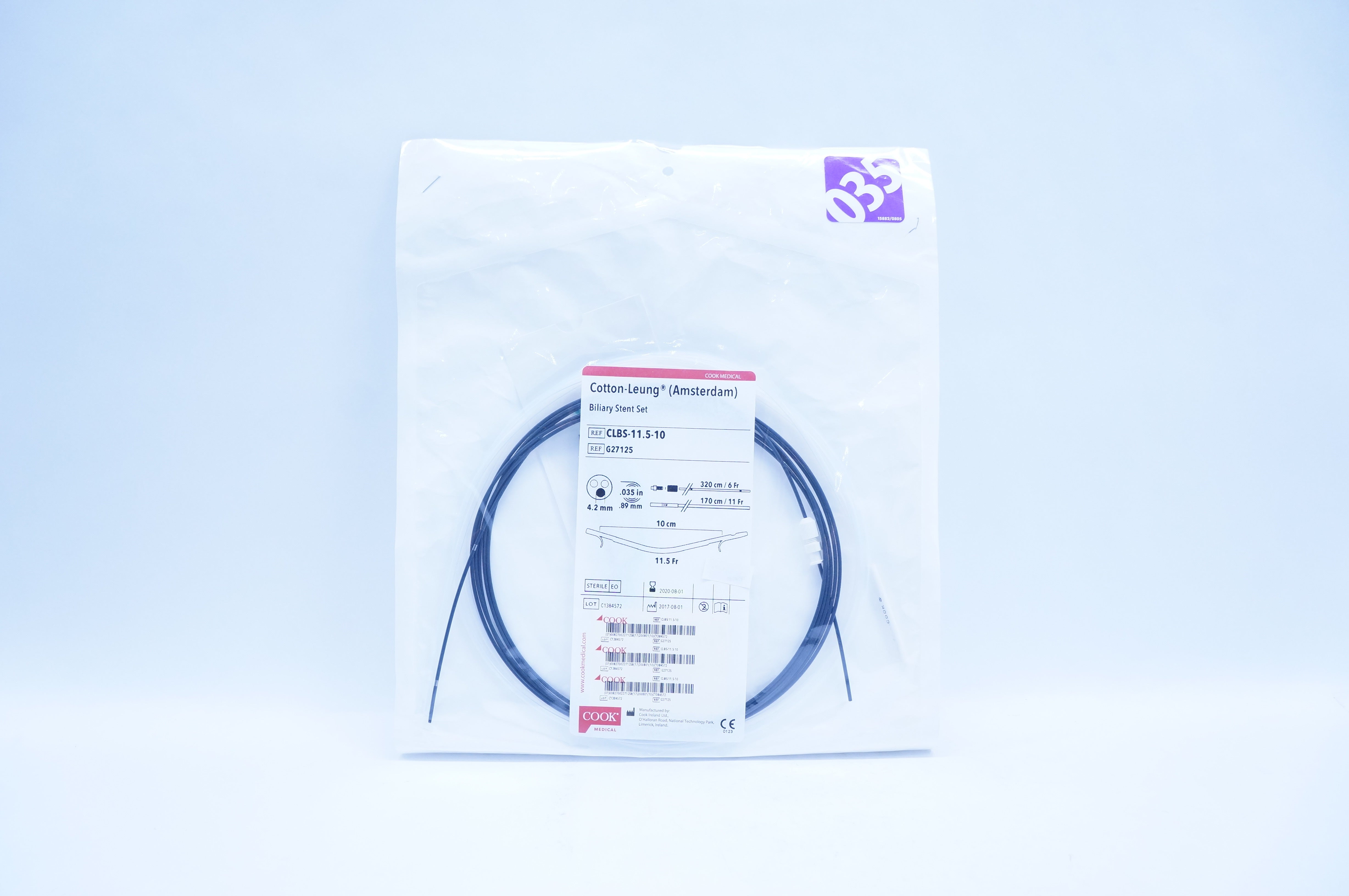 Cook Medical G27125 Cotton-Leung Biliary Stnt Set 11.5 Fr. x 10 cm (x)