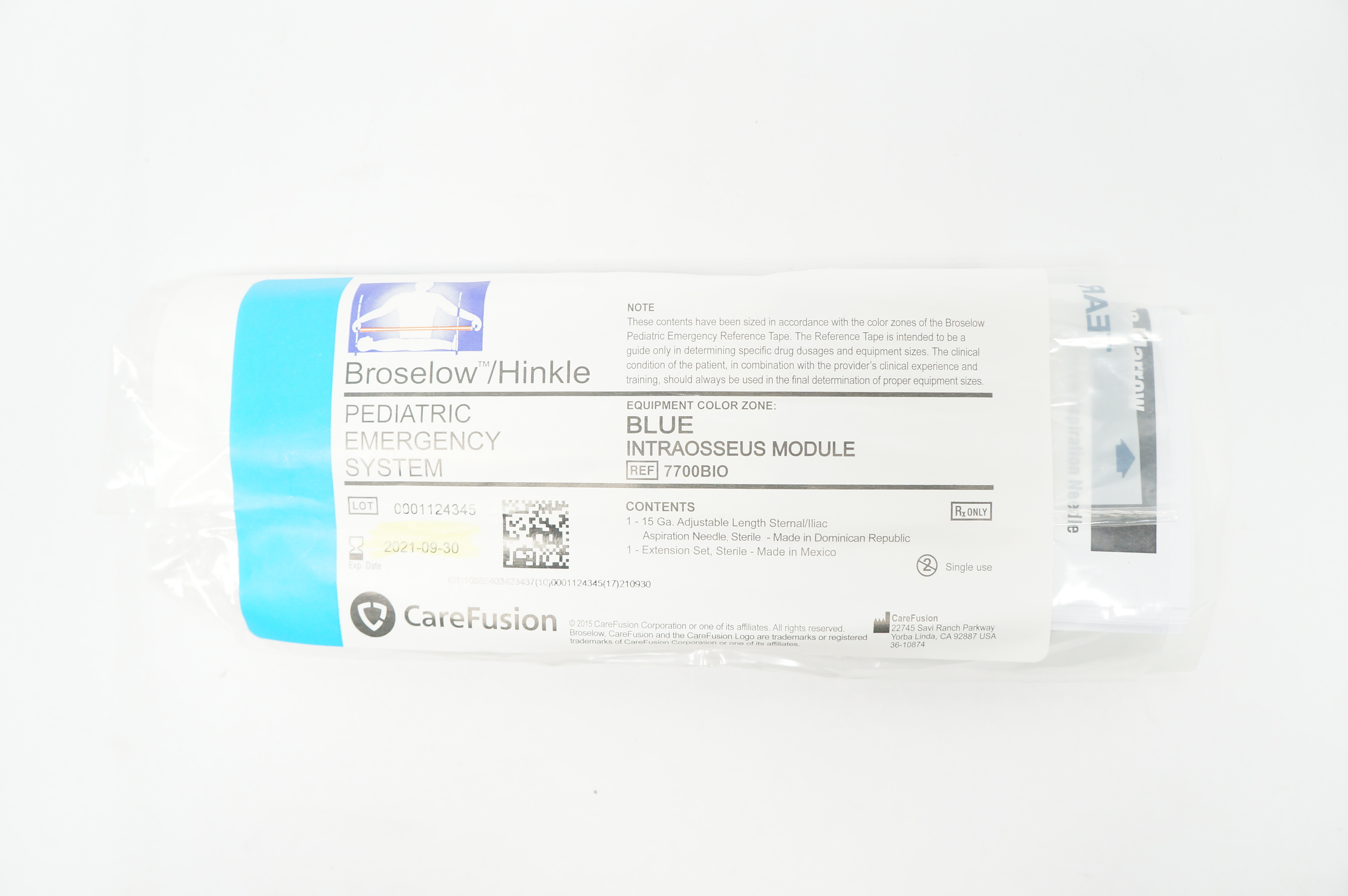 CareFusion 7700BIO Pediatric Emergency System Blue Intraosseus Module (x)