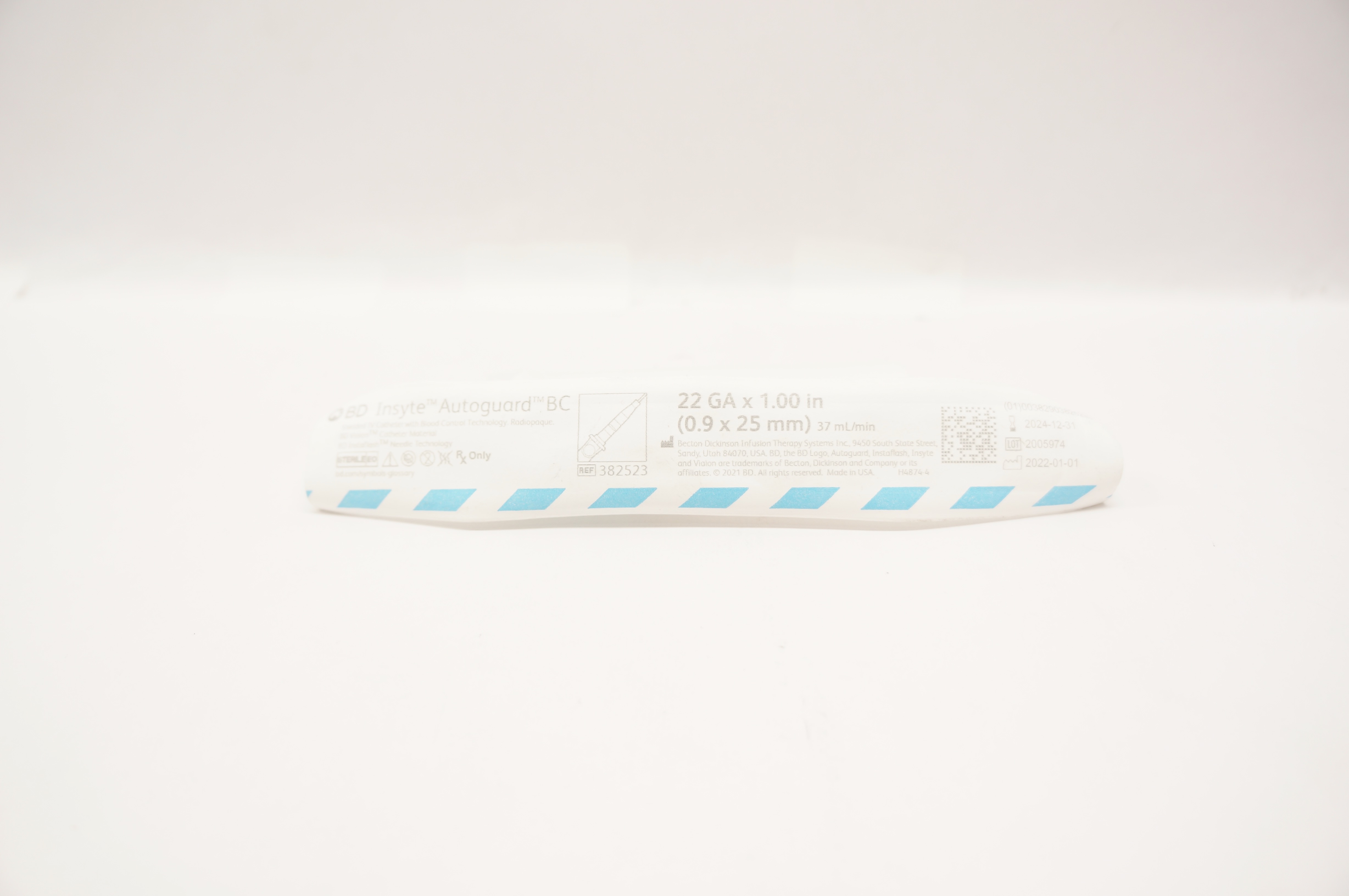 BD 382523 Insyte Autoguard BC Shielded I.V. Cath. 22GA x 1.00inch, 37mL/min