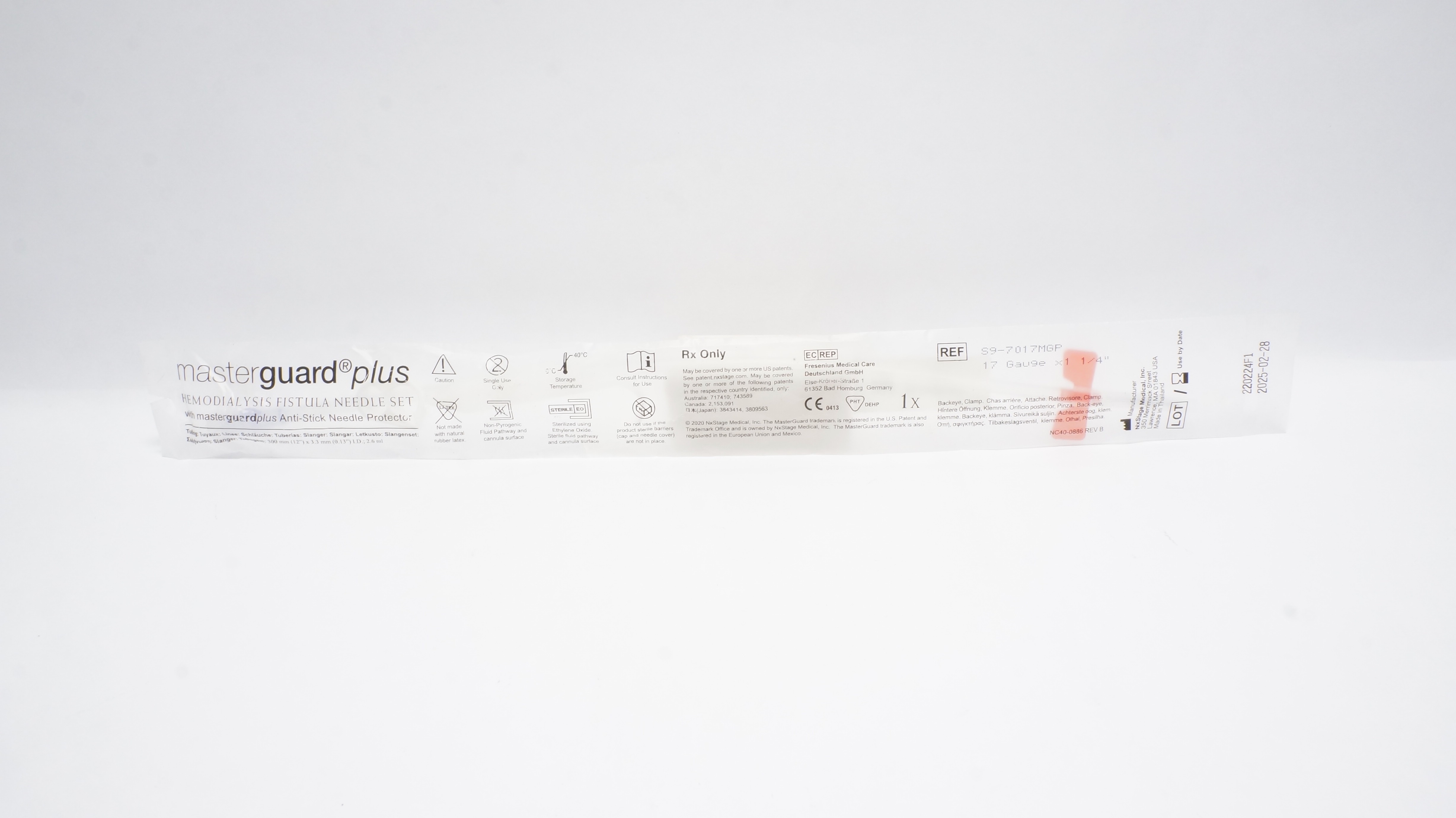NxStage S9-7017MGP Hemodialysis Fistula Ndle Set 17Ga x 1-1/4in (x)