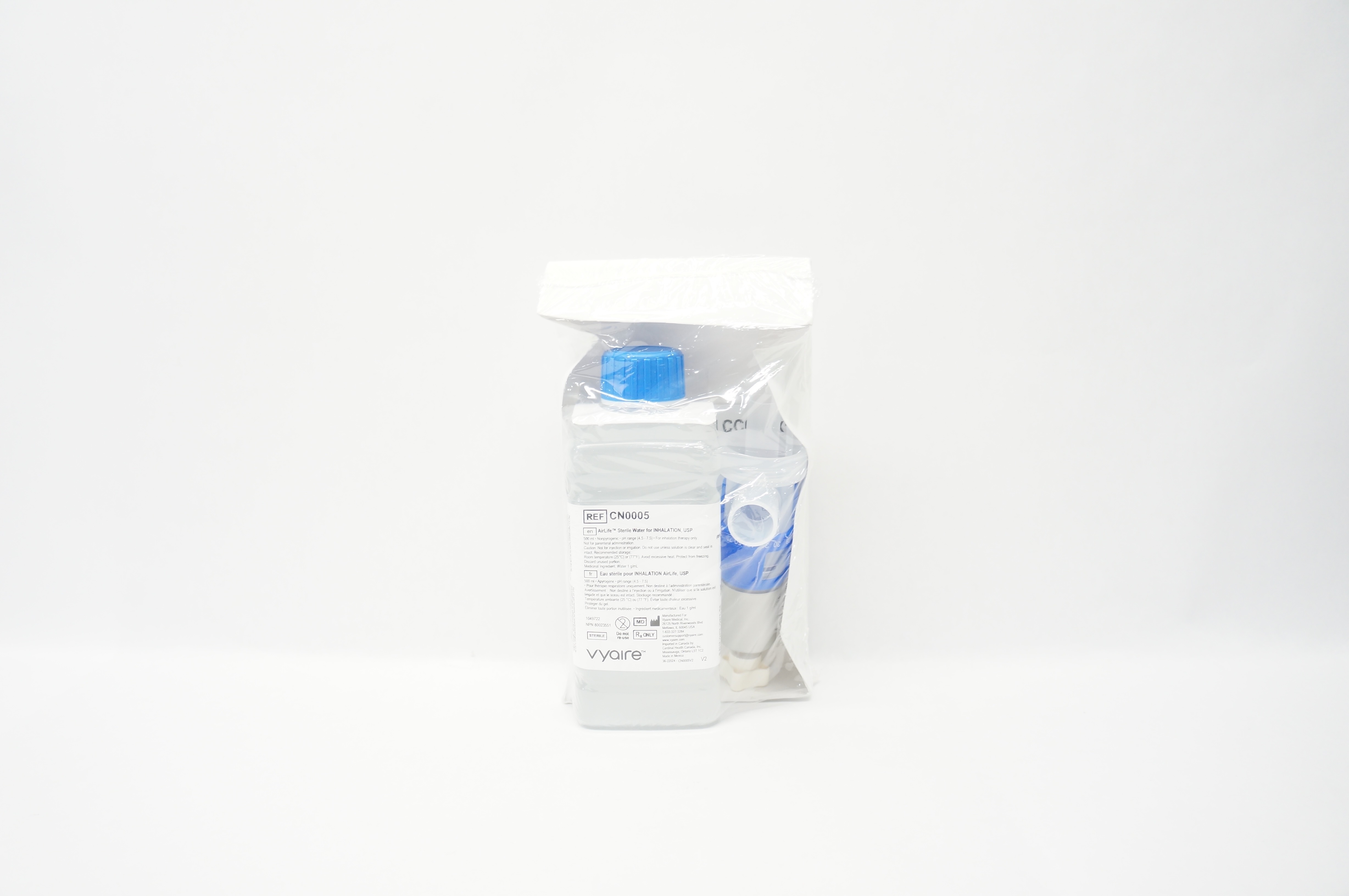 Vyaire CN0005 AirLife Sterile Water for Inhalation 500mL