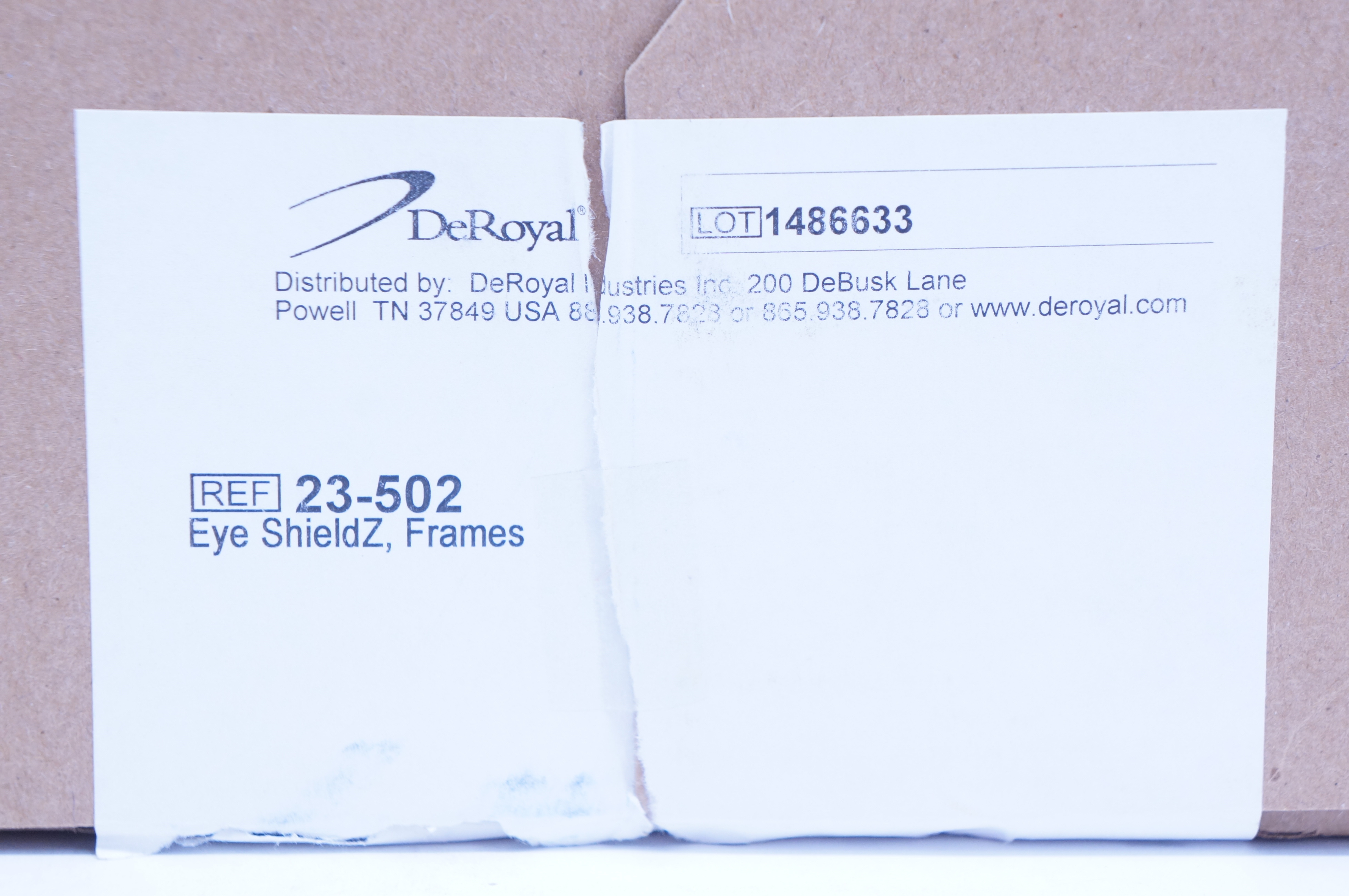 DeRoyal 23-502 Eye ShieldZ, Frames - Box of 25