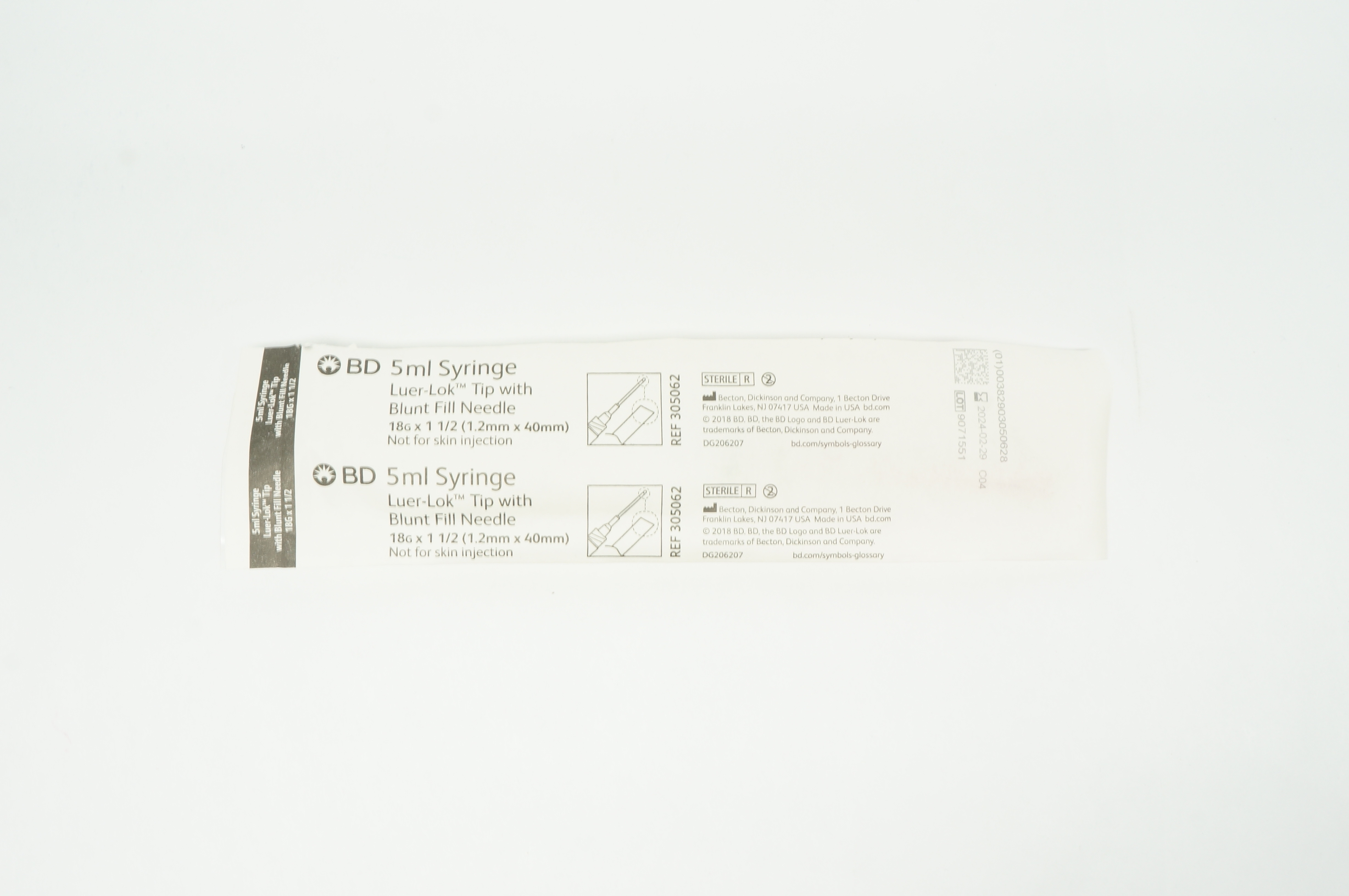 BD 305062 Luer-Lok Tip Syringe 5ml