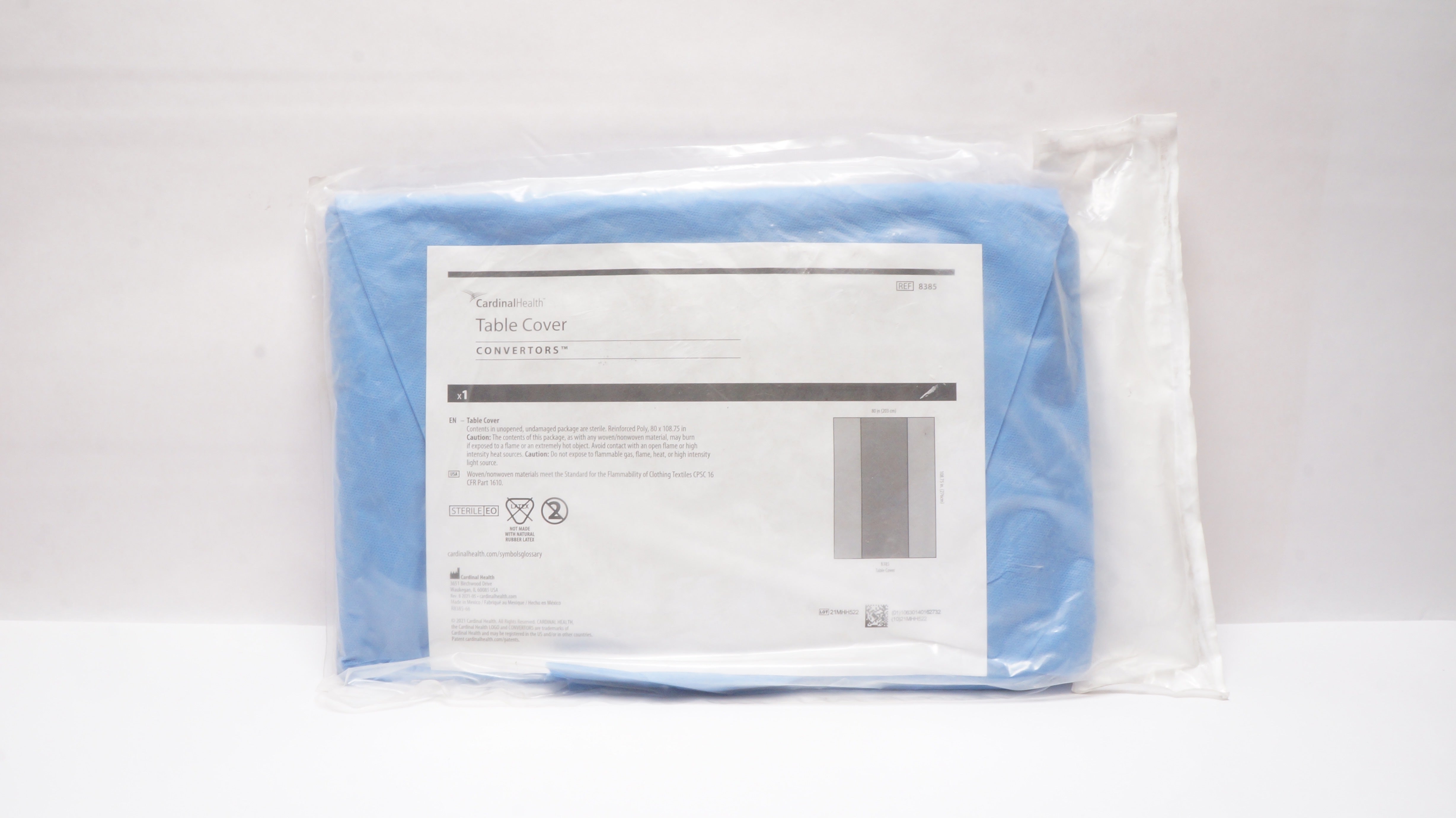 Cardinal Health 8385 Convertors Table Cover 80inch x 108.75inch
