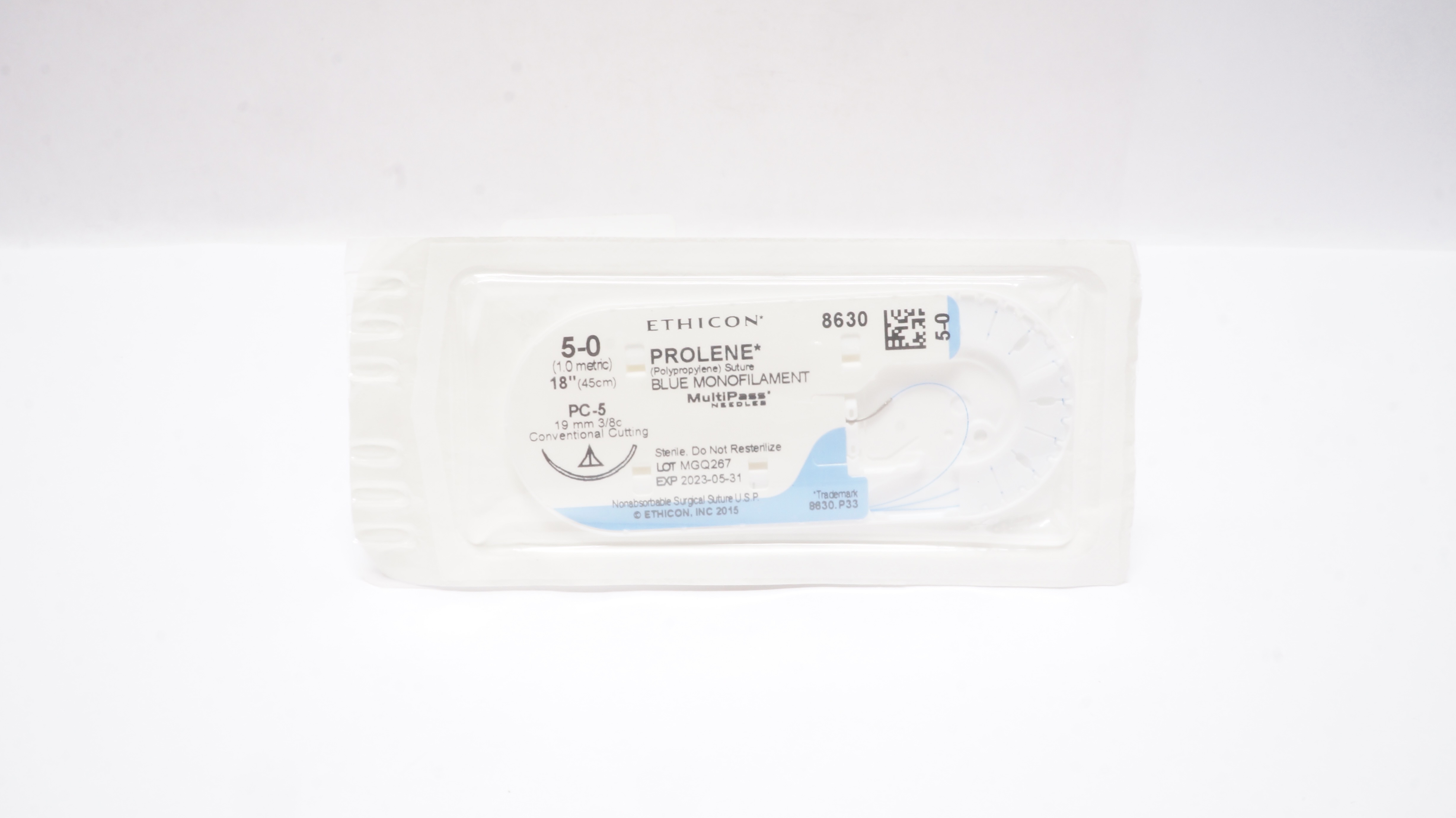 Ethicon 8630 5-0 PROLENE PC-5 19mm 3/8c Conventional Cutting, 18inch (x)