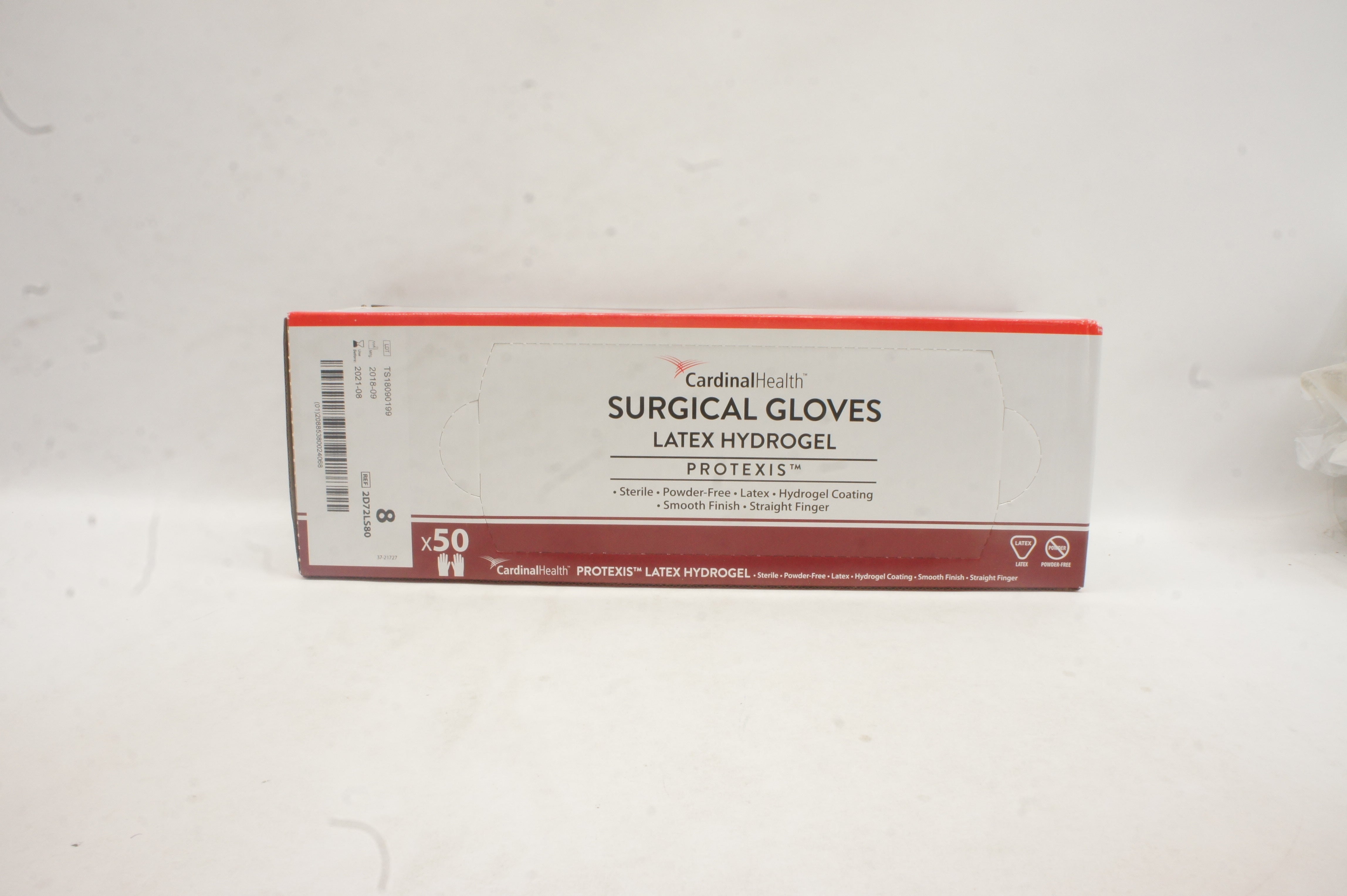 Cardinal Health 2D72LS80 Protexis Latex Hydrogel Surgical Gloves 8 -  Box of  50
