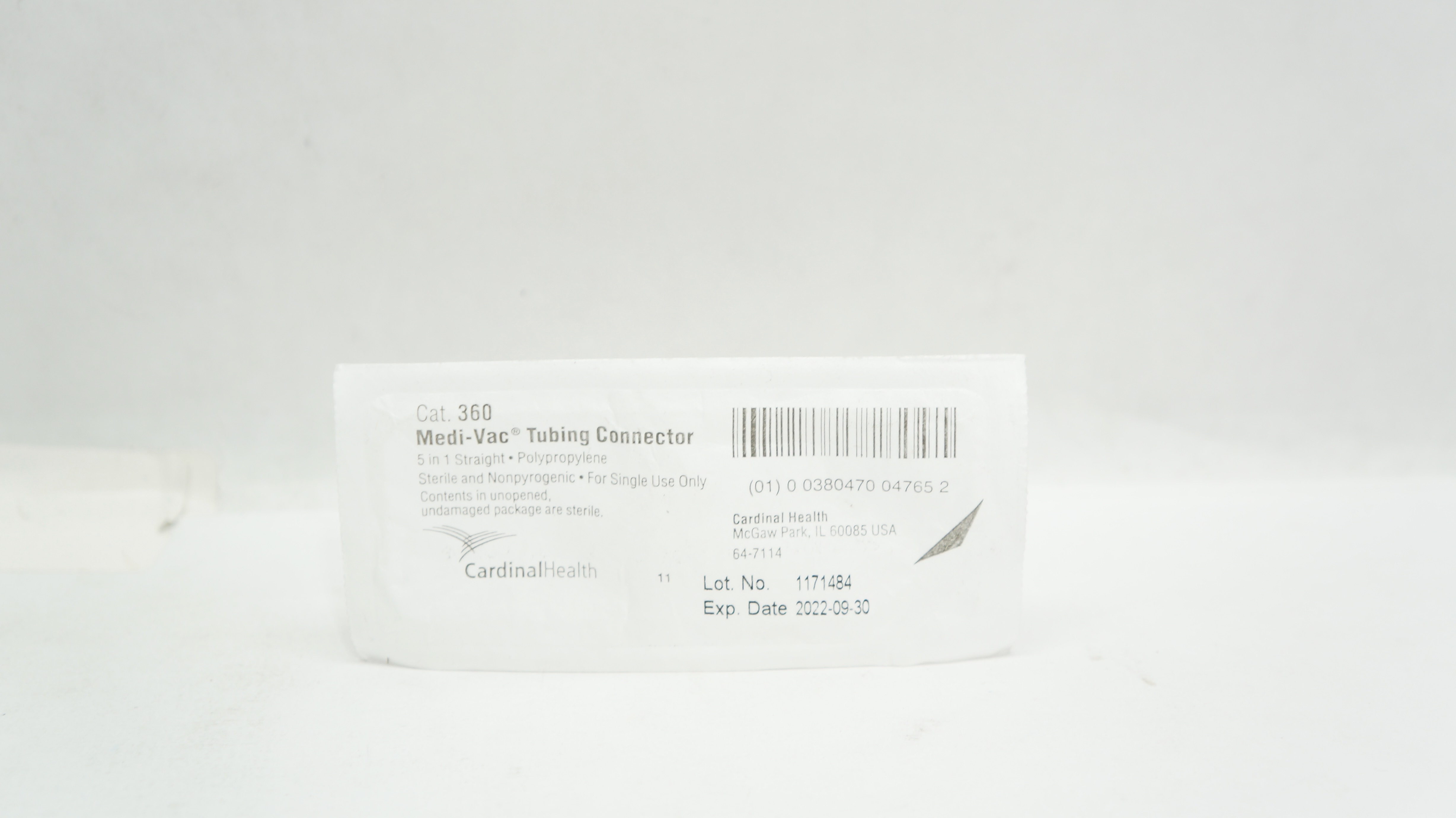 Cardinal Health 360 Medi-Vac Tubing Connector 5-in-1 Straight (x)