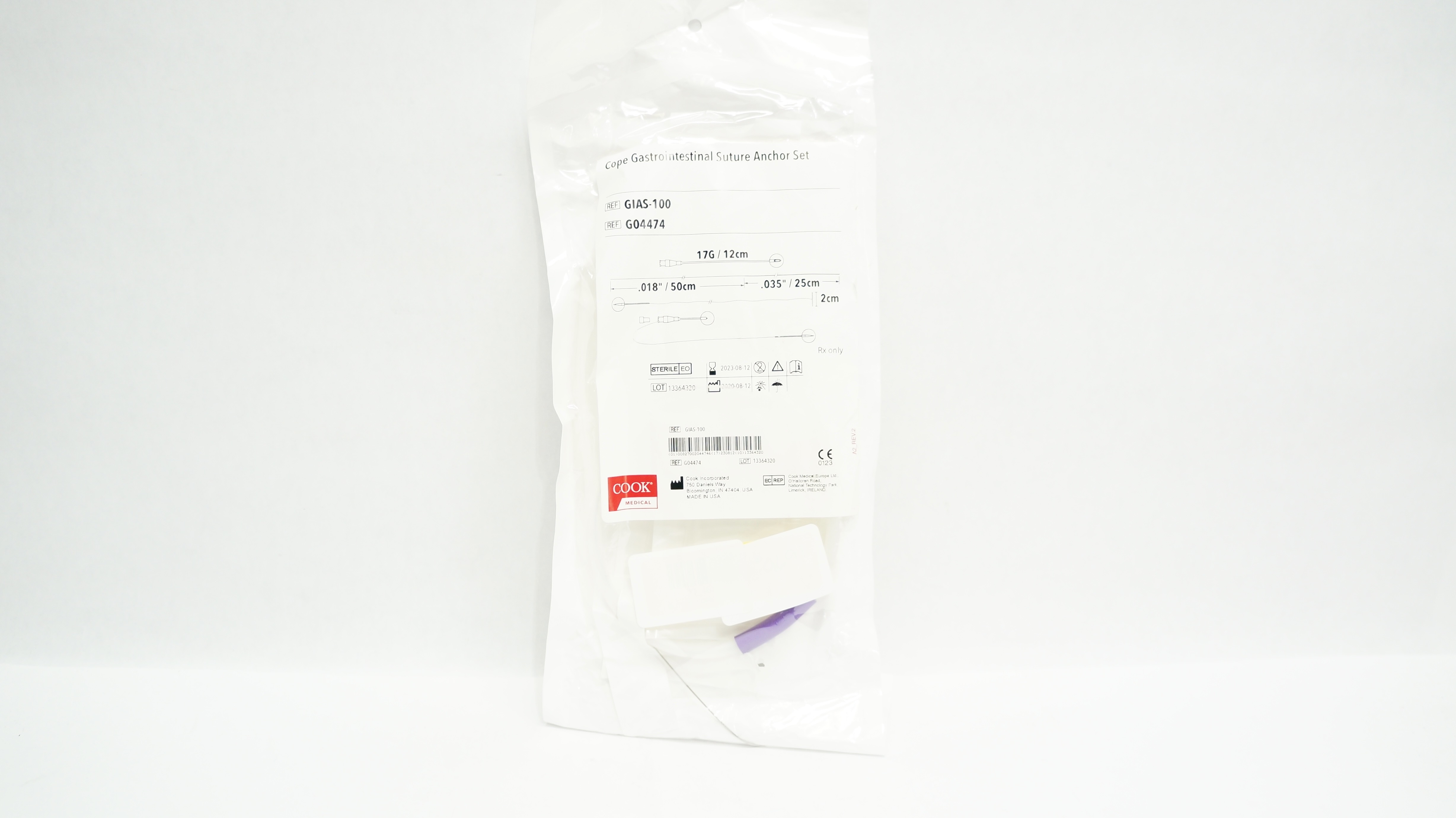 Cook Medical G04474 Cope Gastrointestinal Stre Anchor Set 17G x 12cm (x)