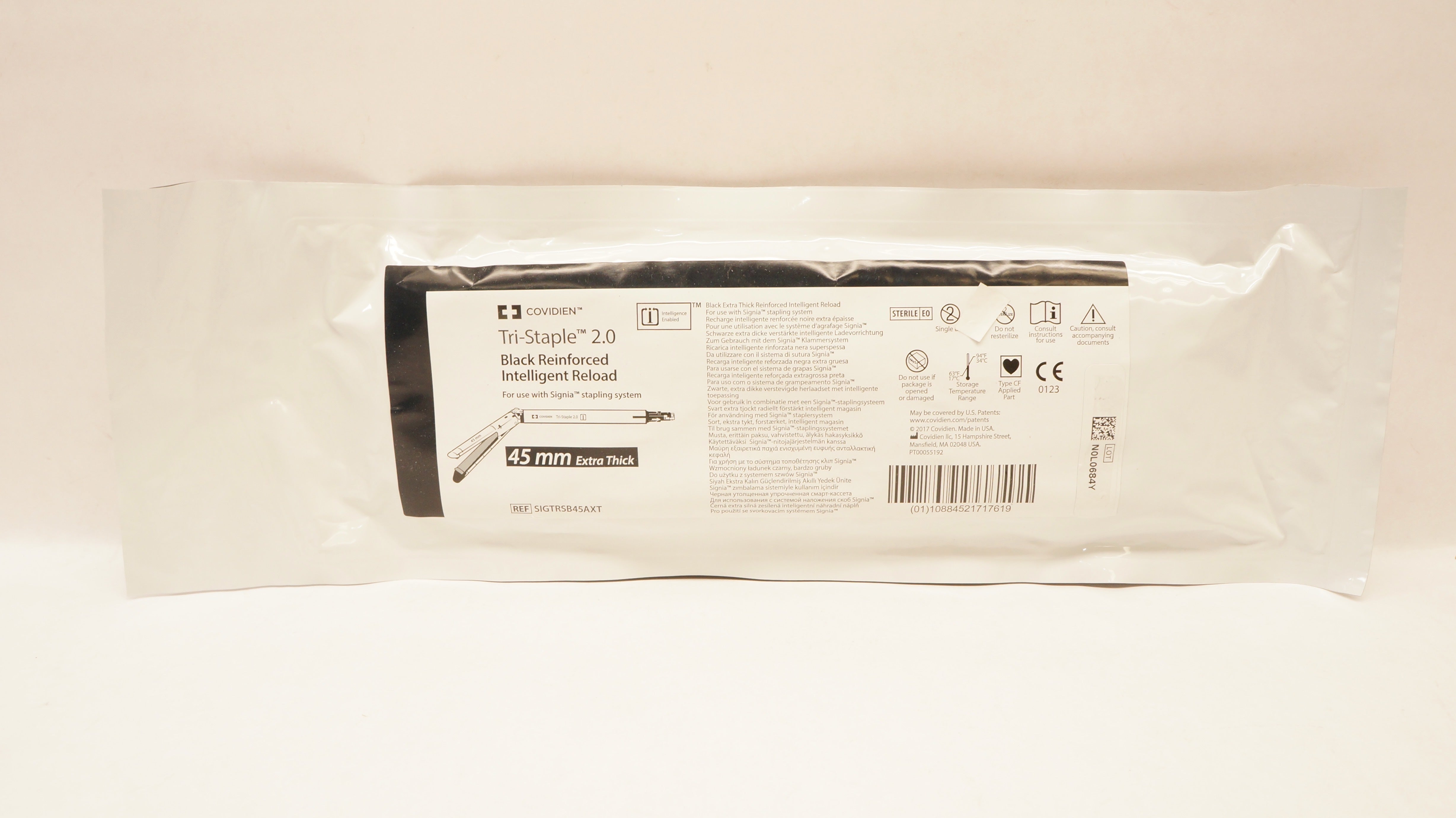 Covidien SIGTRSB45AXT Tri-Staple 2.0 Black Reinforced Intelligent Reload 45mm