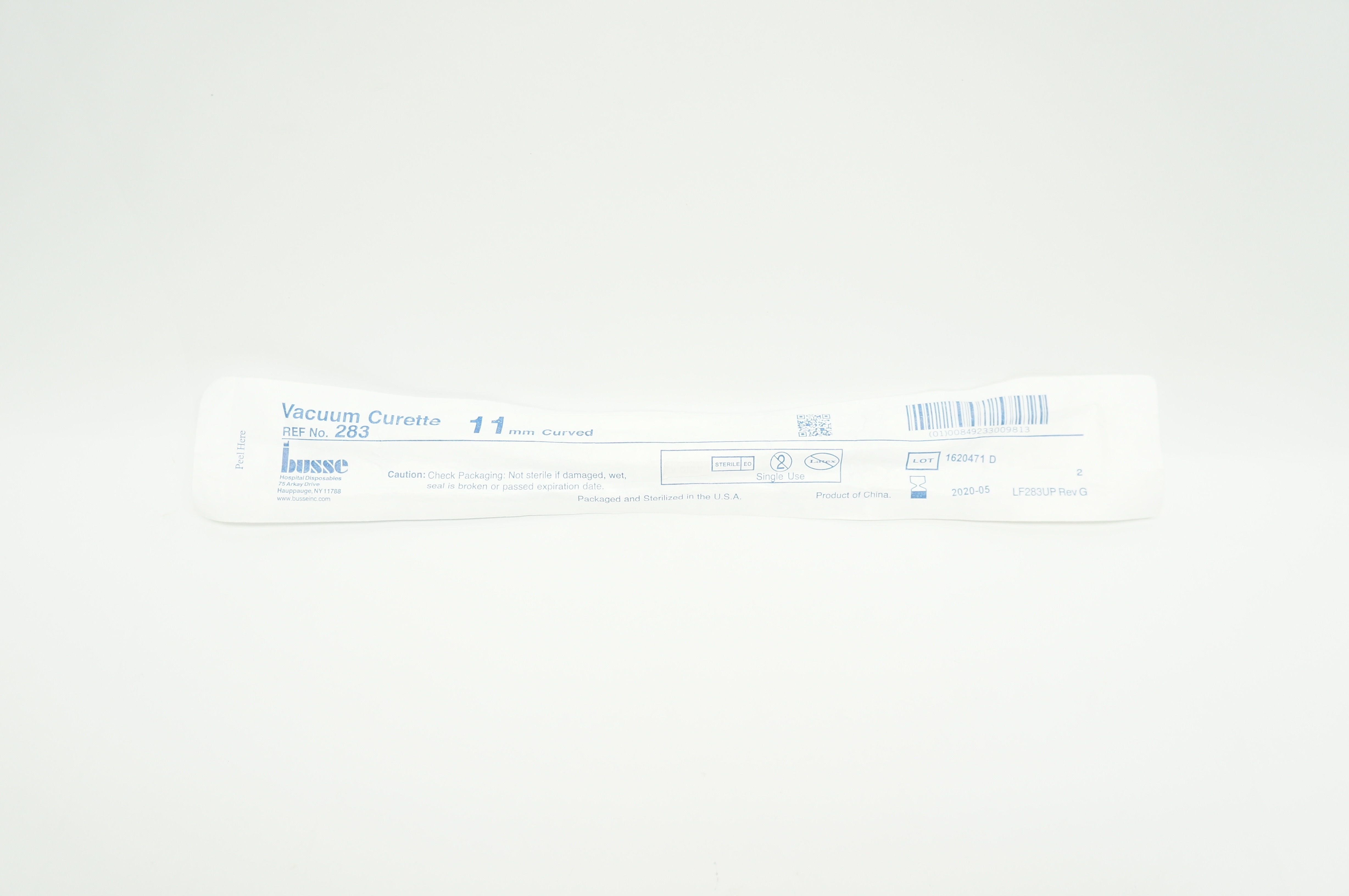 Busse 283 Vacuum Curette 11cm Curved (x)