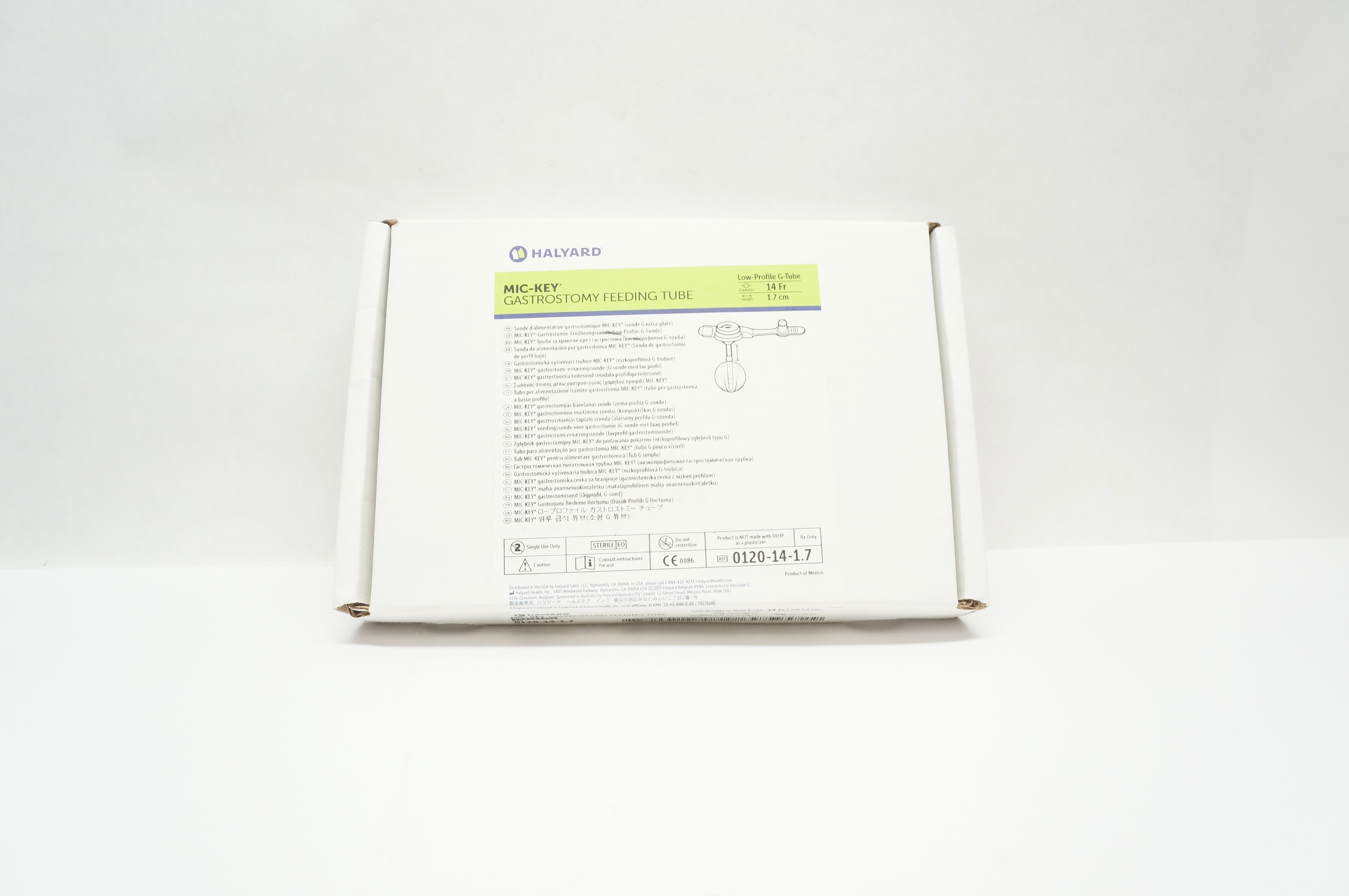 Halyard 0120-14-1.7 MIC-KEY Gastrostomy Feeding Tube 14Fr x 1.7cm (x)