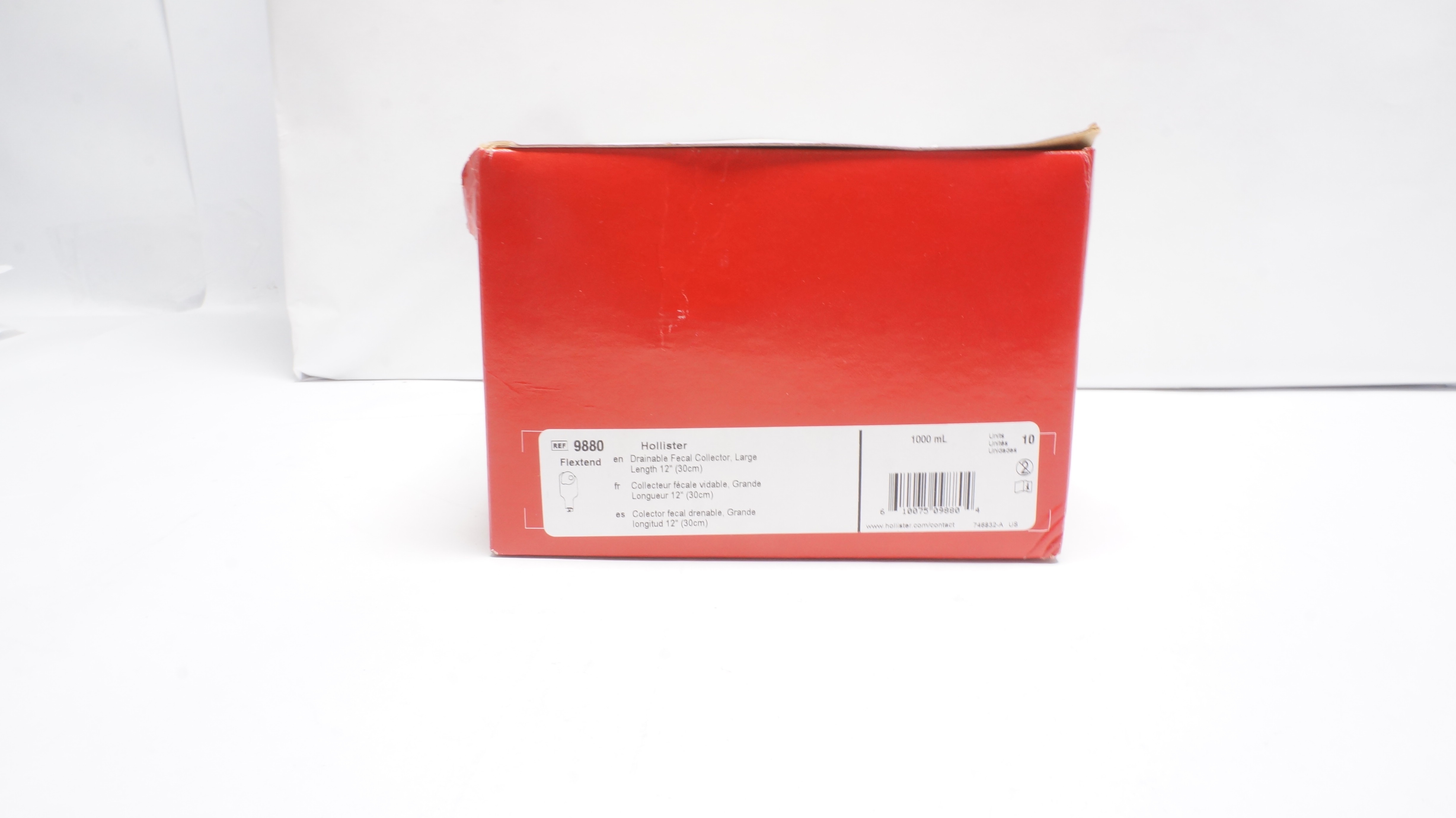 Hollister 9880 Flextend Drainable Fecal Collector, 1000mL x 12inch - Box of 6