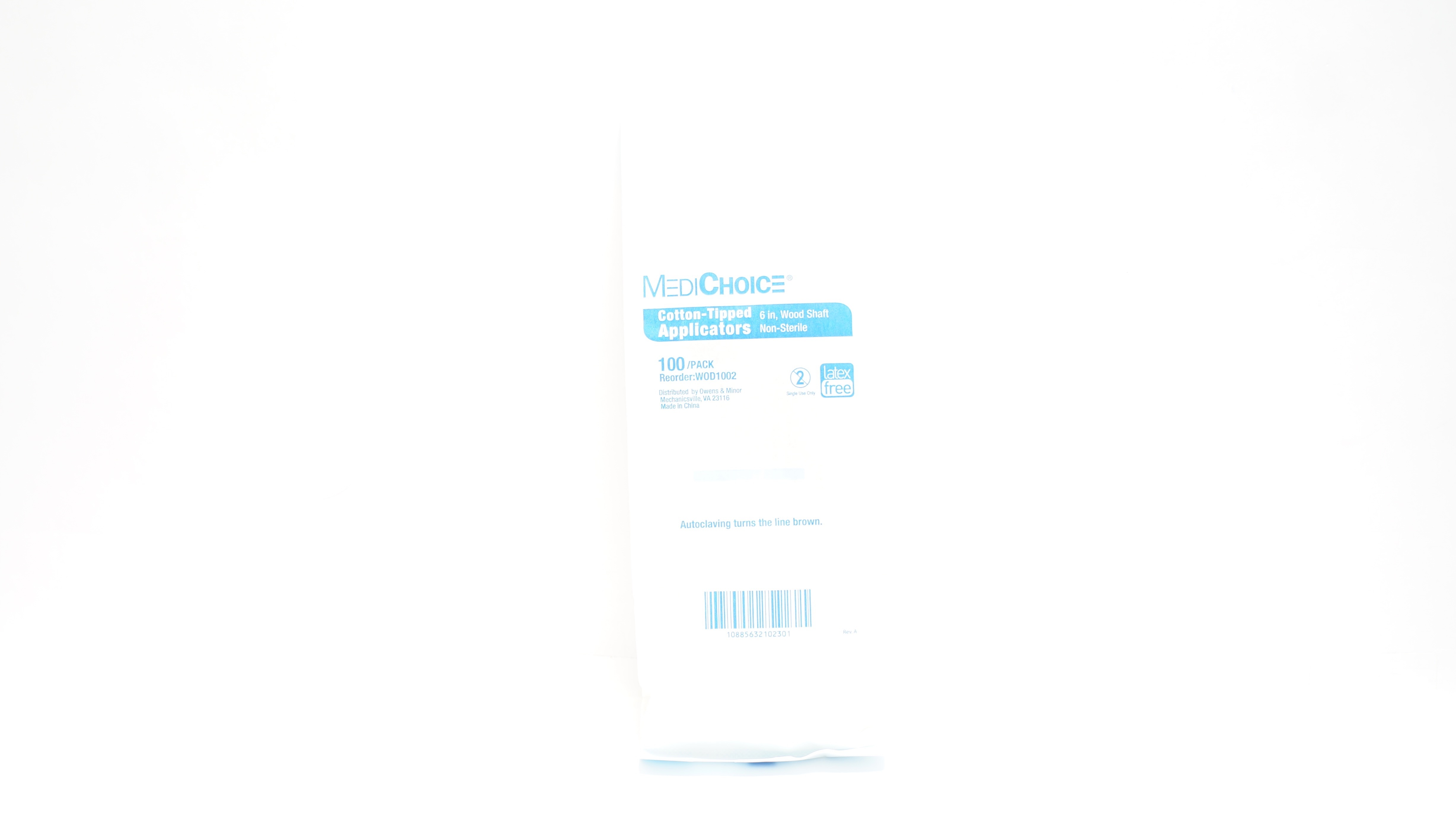 MediChoice WOD1002 Cotton-Tipped Applicators, Wood Shaft, 6inch - Pack of 100