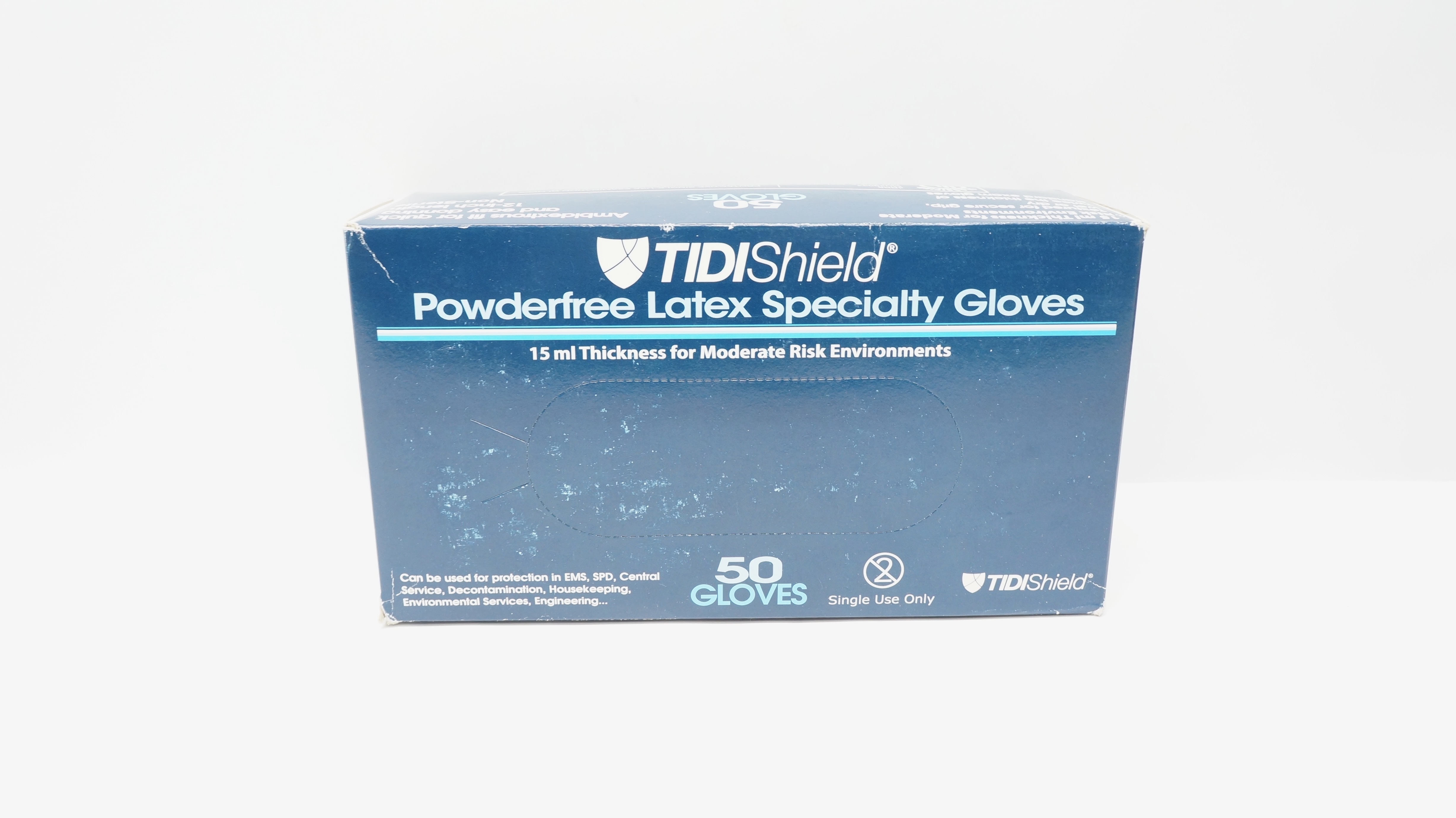 TIDI Shield BS0450-15 Powderfree Latex Specialty Gloves 15ml, Small (x) - Box of 50