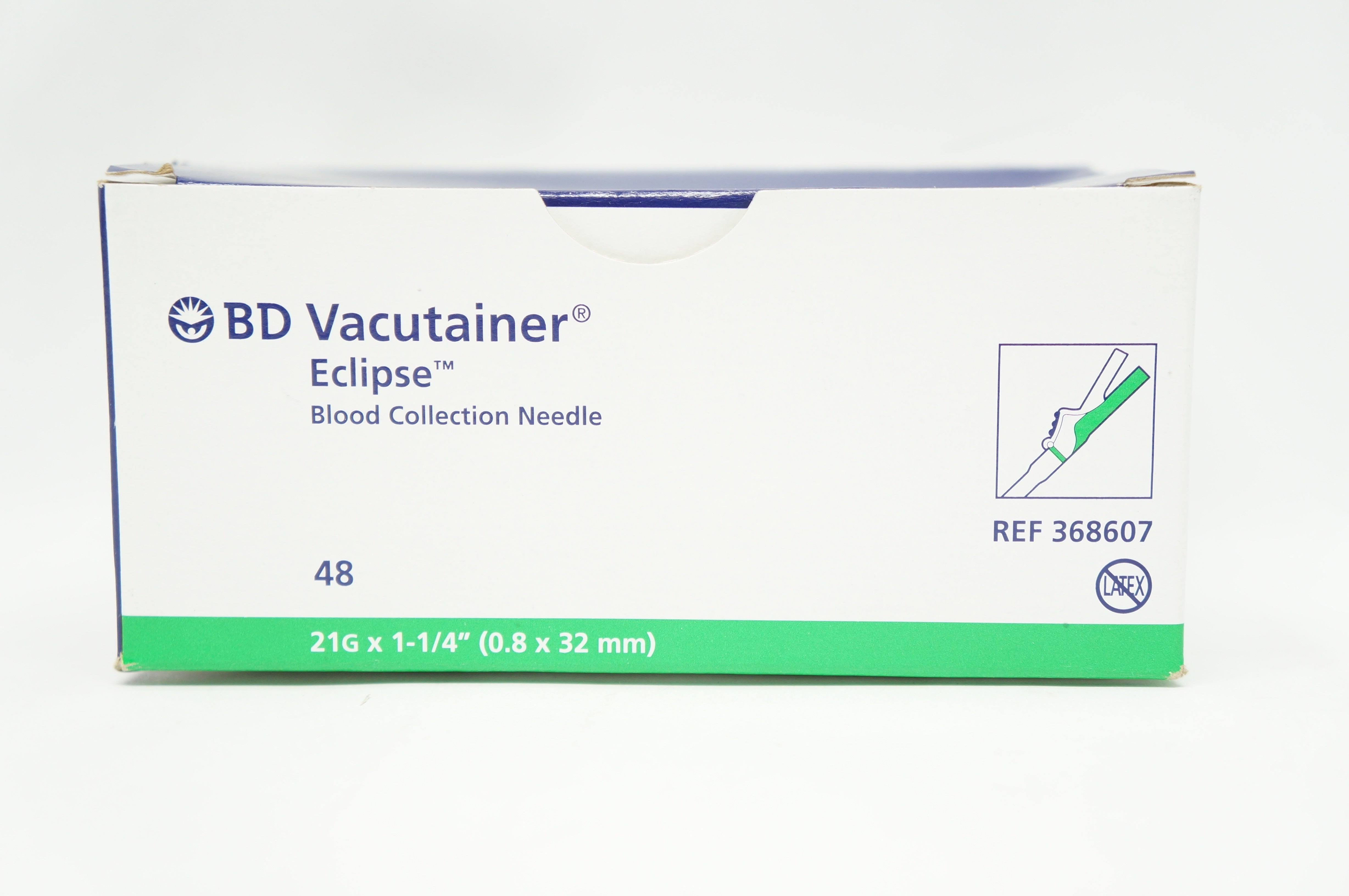 BD 368607 Vacutainer Eclipse Blood Collection Ndle 21G x 1-1/4in.- Box of 48(x)