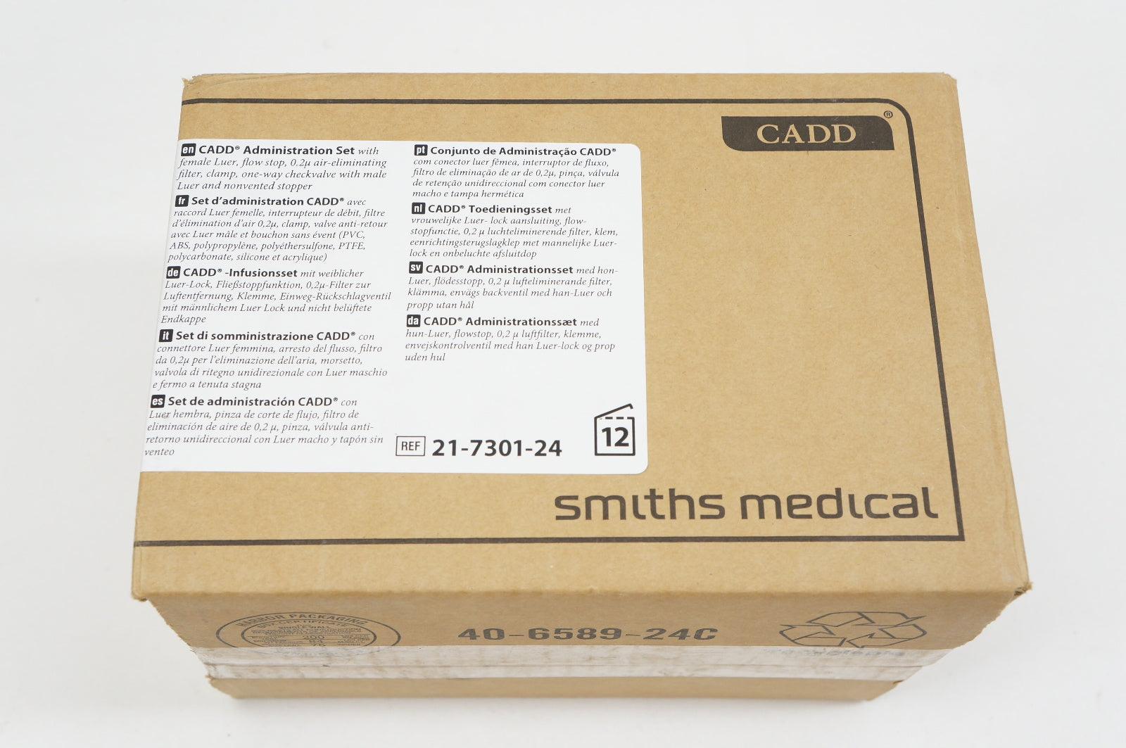 Smiths Medical 21-7301-24 CADD Administration Set 50 mL - Box of 12