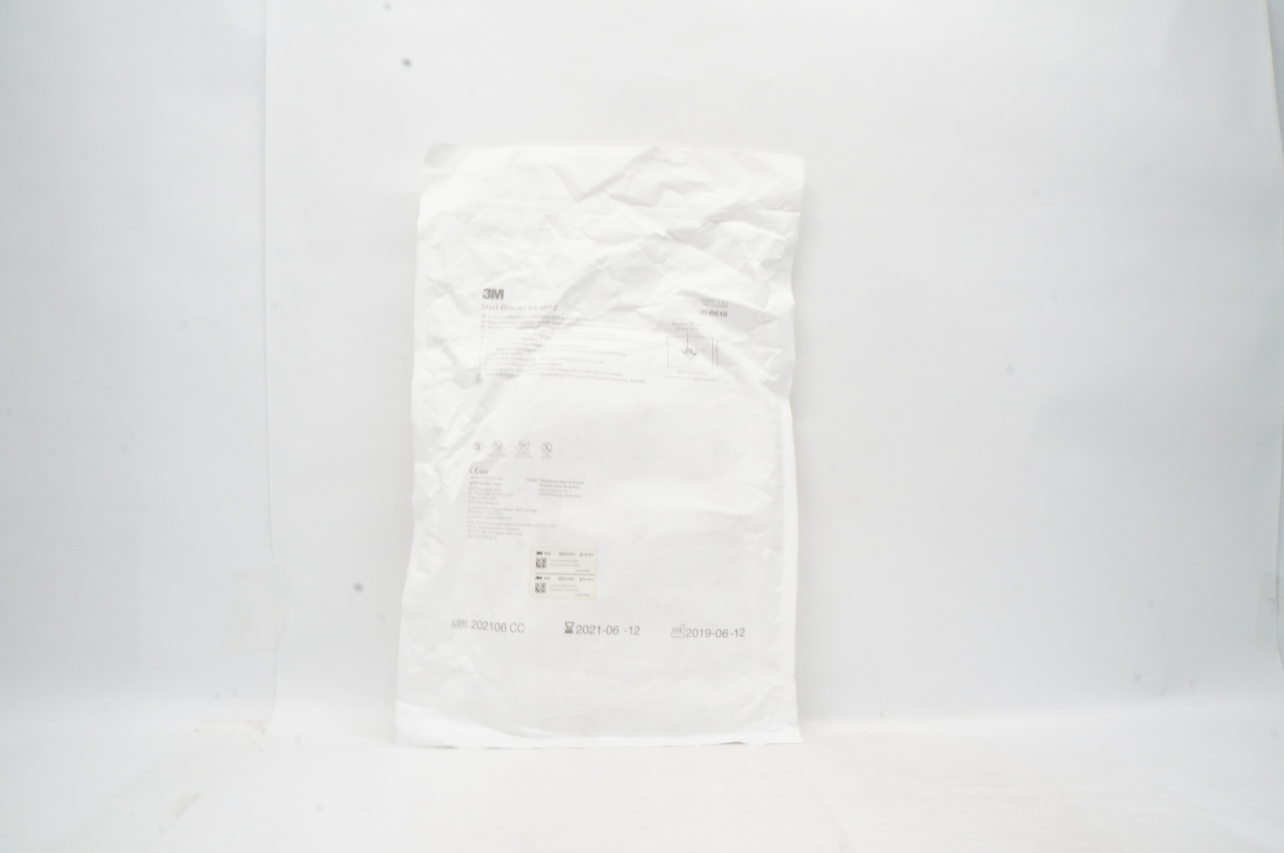 3M 6619 Steri-Drape Ioban 2 Large Isolation Drape 27 inch x 12 inch