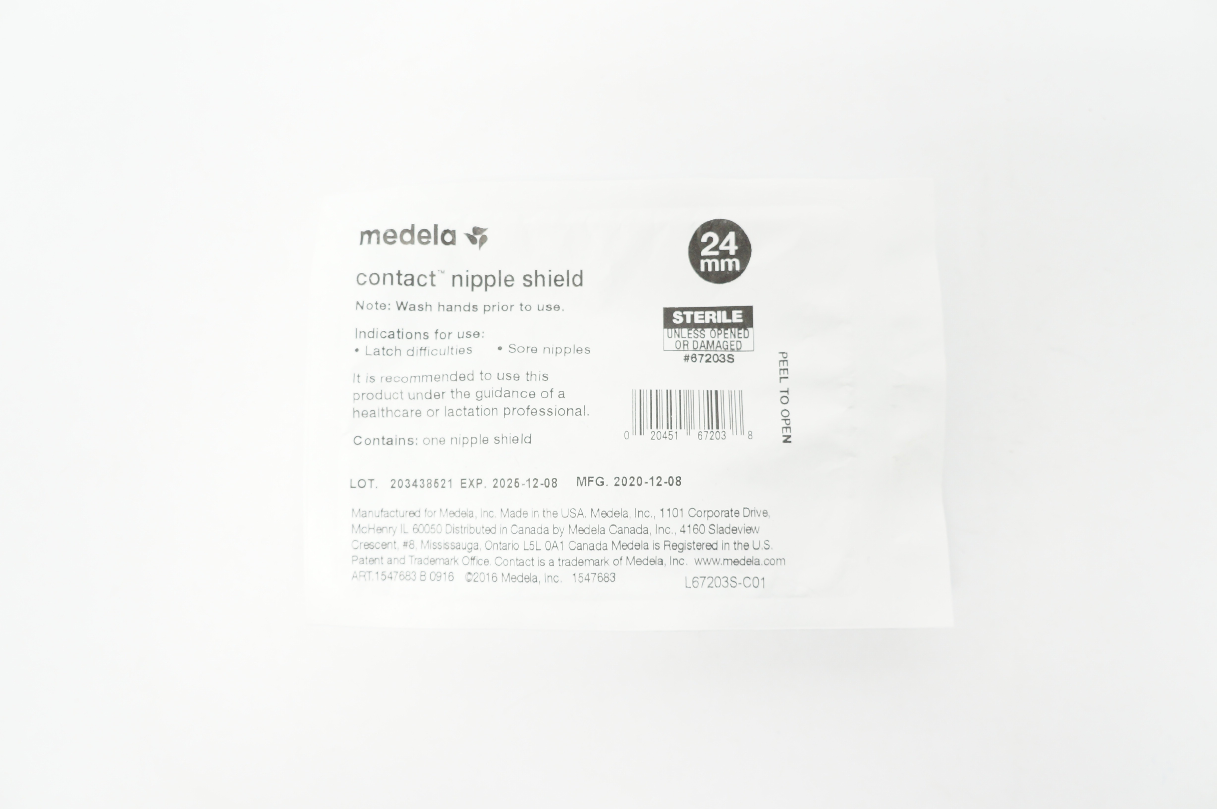 Medela 67203S Contact Nipple Shield 24mm