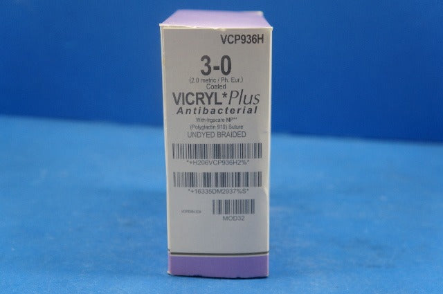Ethicon VCP936H 3-0 VICRYL Plus, PS-1 24mm 3/8c Reverse Cutting, 27