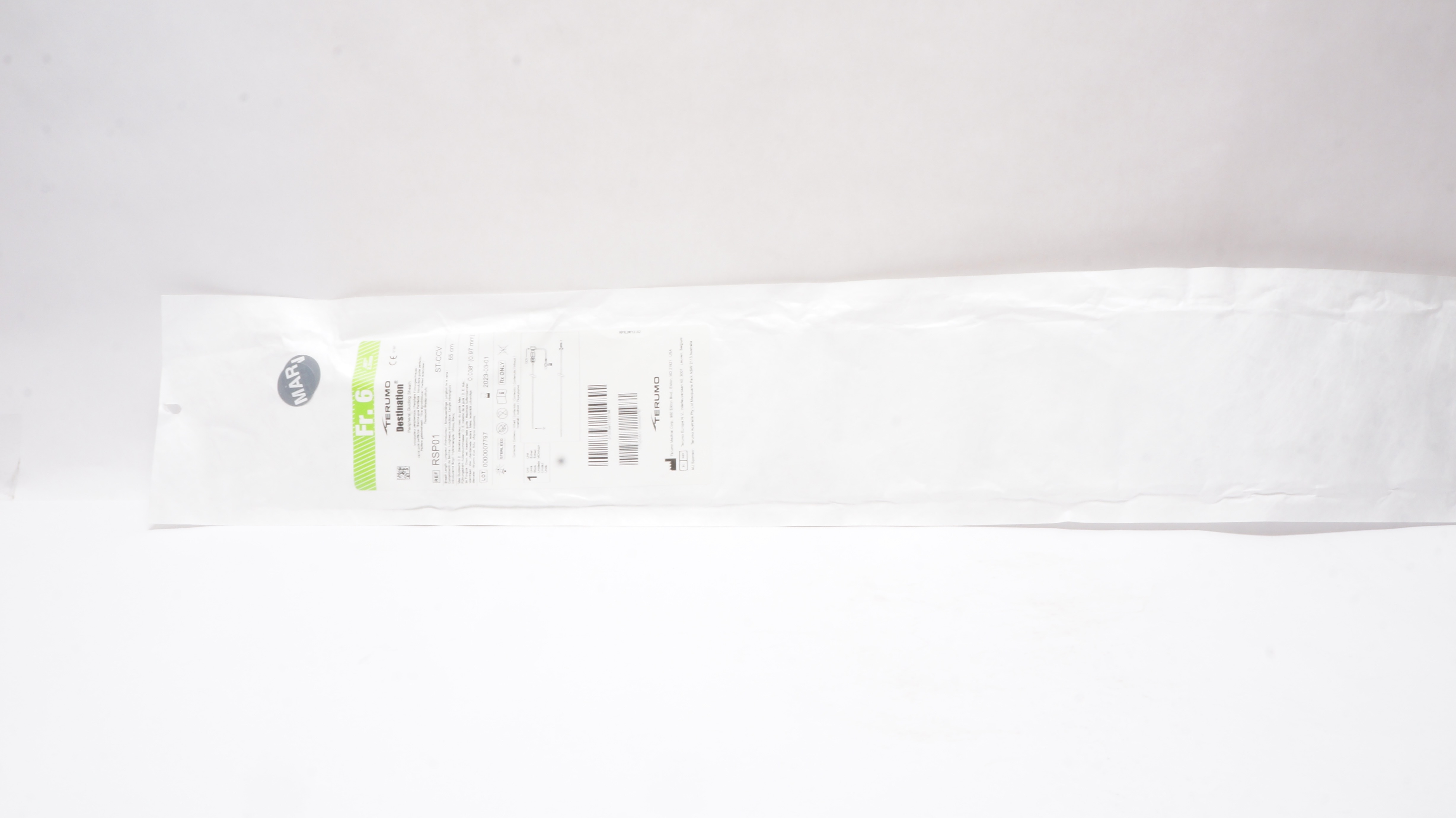 Terumo RSP01 Destination Peripheral Guiding Sheath 6Fr, 087In 2.2mm  (x)