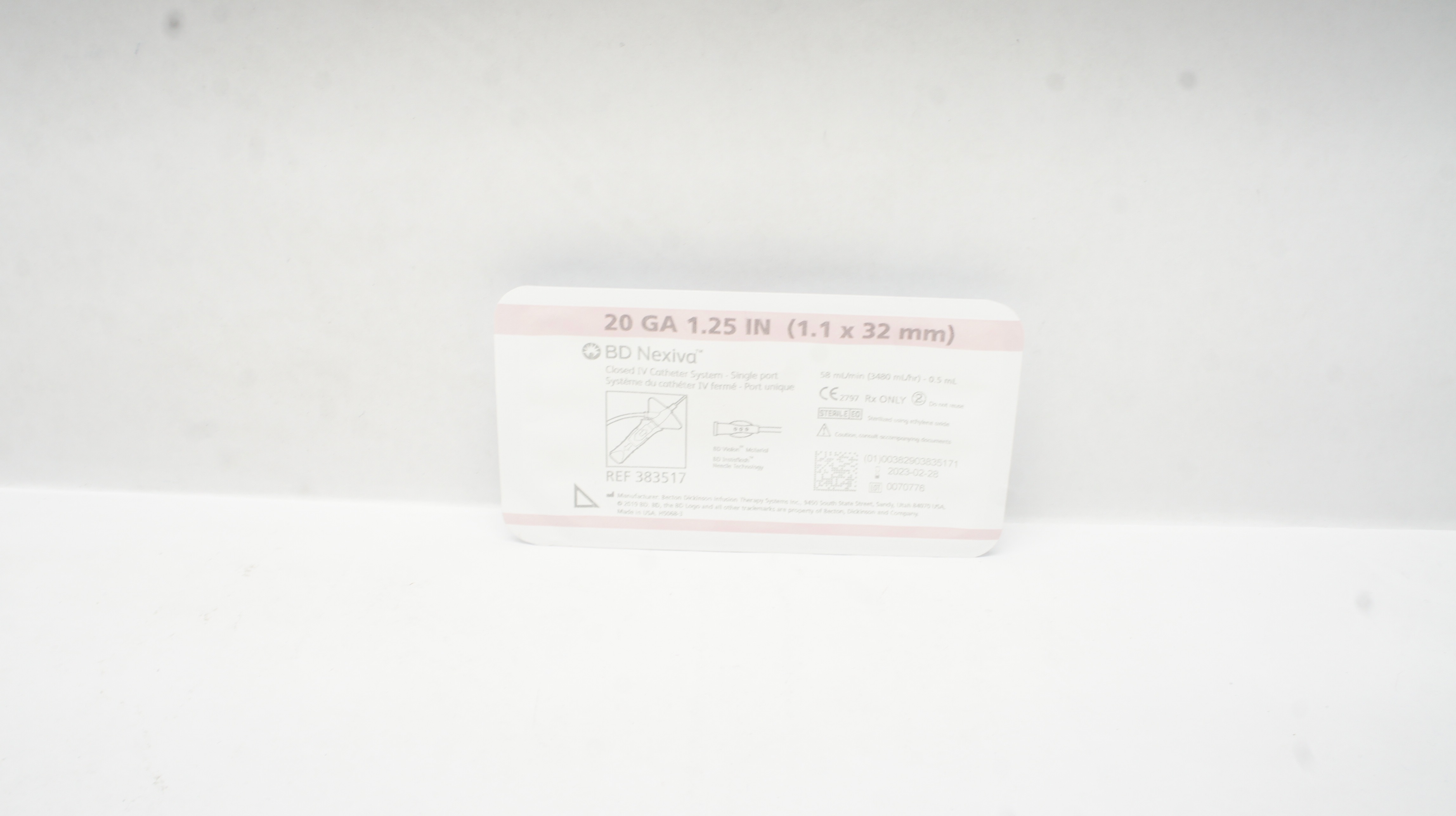 BD 383517 Nexiva Closed IV Cath. System 20GA 1.25Inch 1.1 x 32 mm (x)