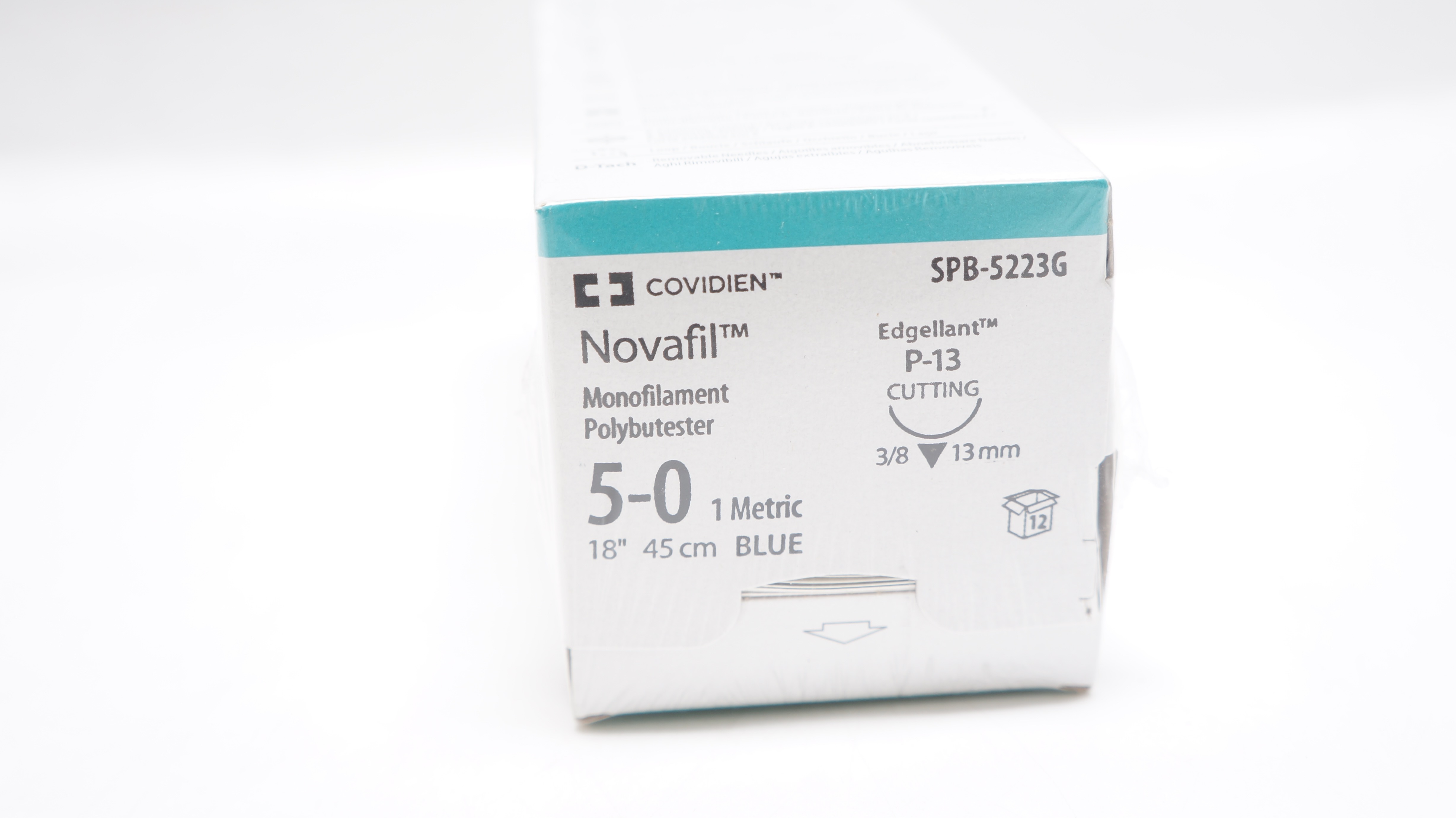 Covidien SPB5223G 5-0 Monofilament P-13 Cutting 3/8c 13mm, 18inch (x)- Box of 12
