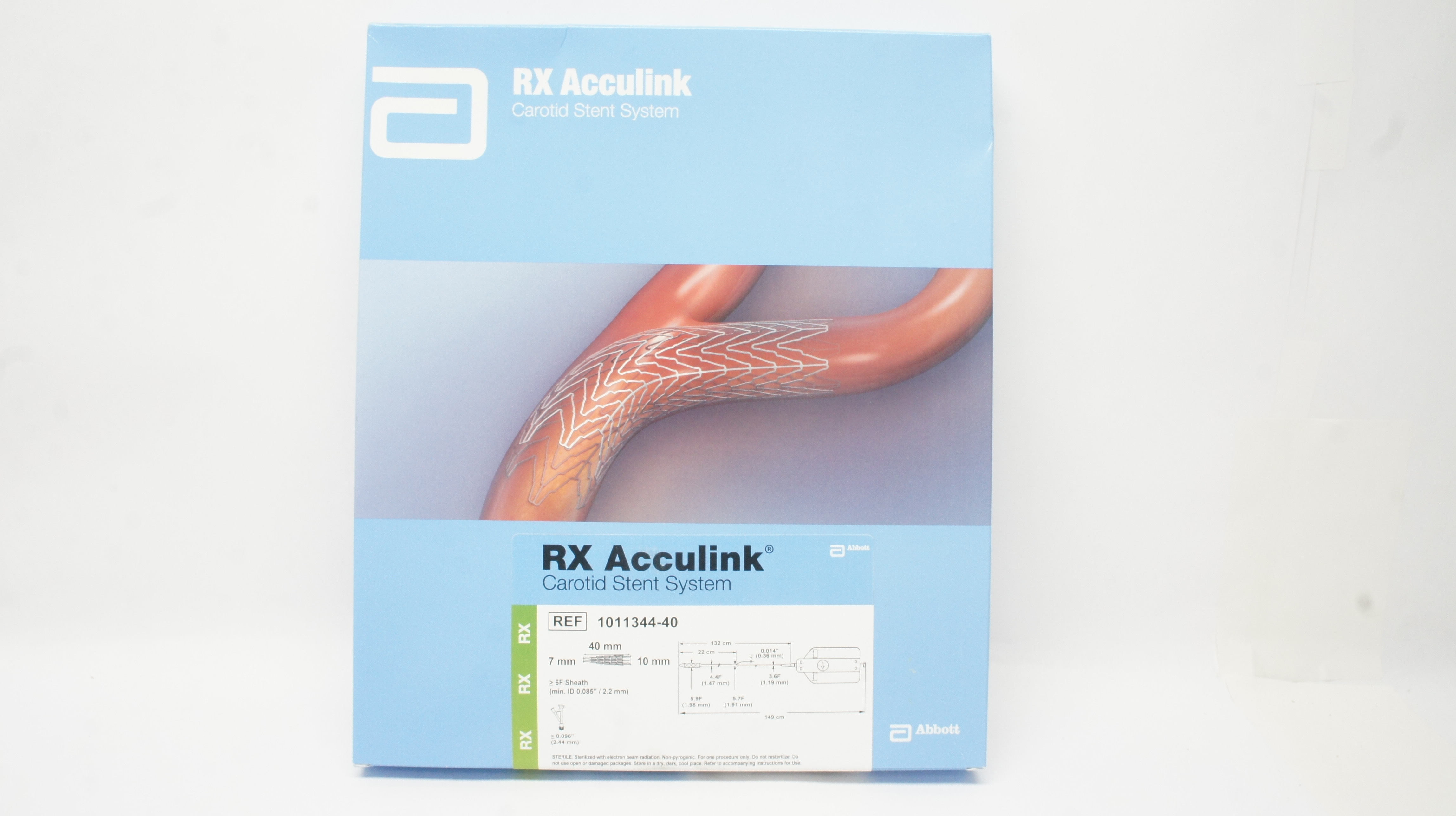 Abbott 1011344-40 RX Acculink Carotid Stnt System 7-10 mm x 40 mm 132 cm (x)
