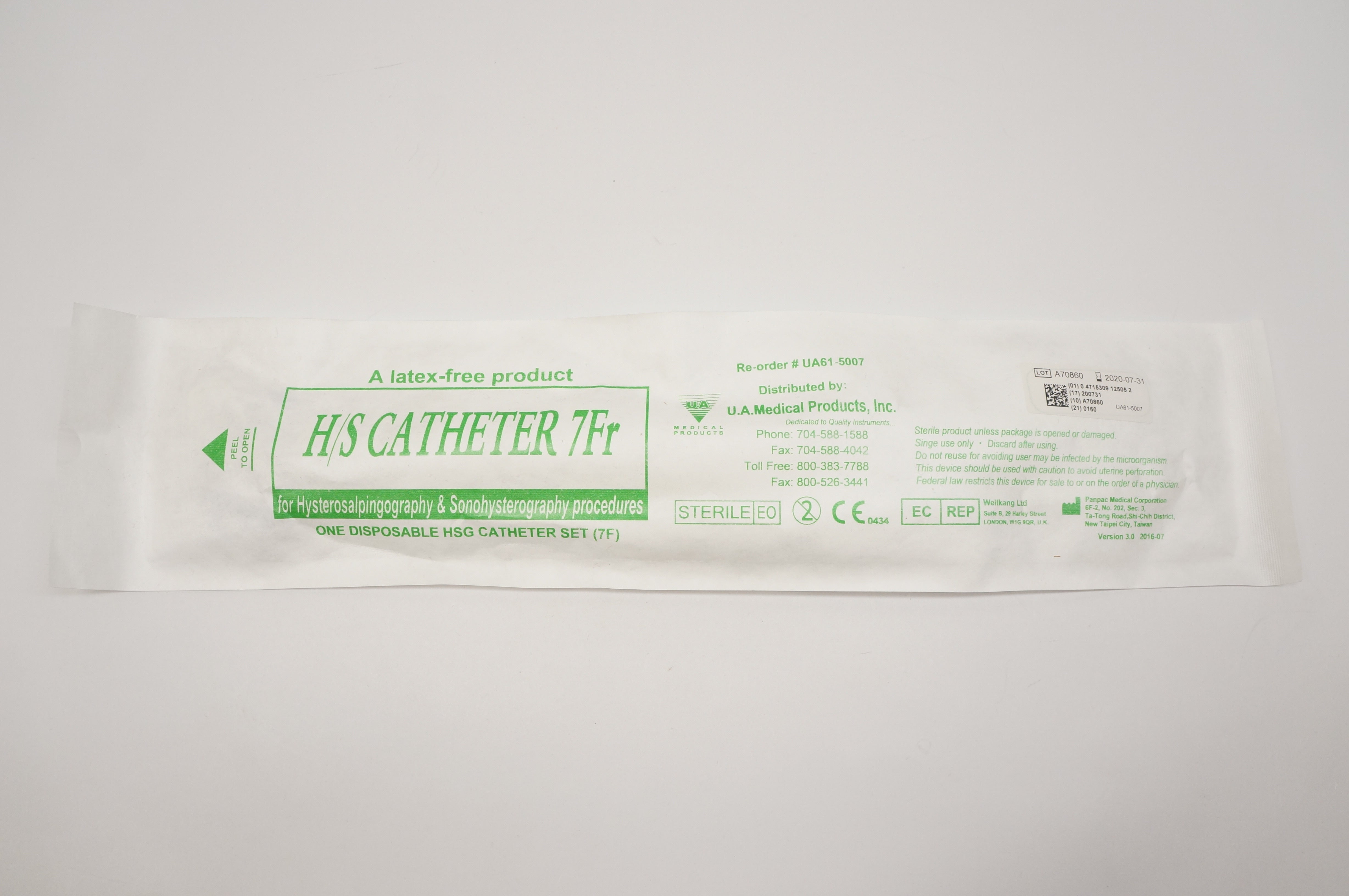 Panpac UA61-5007 H/S Cath. 7Fr (x)