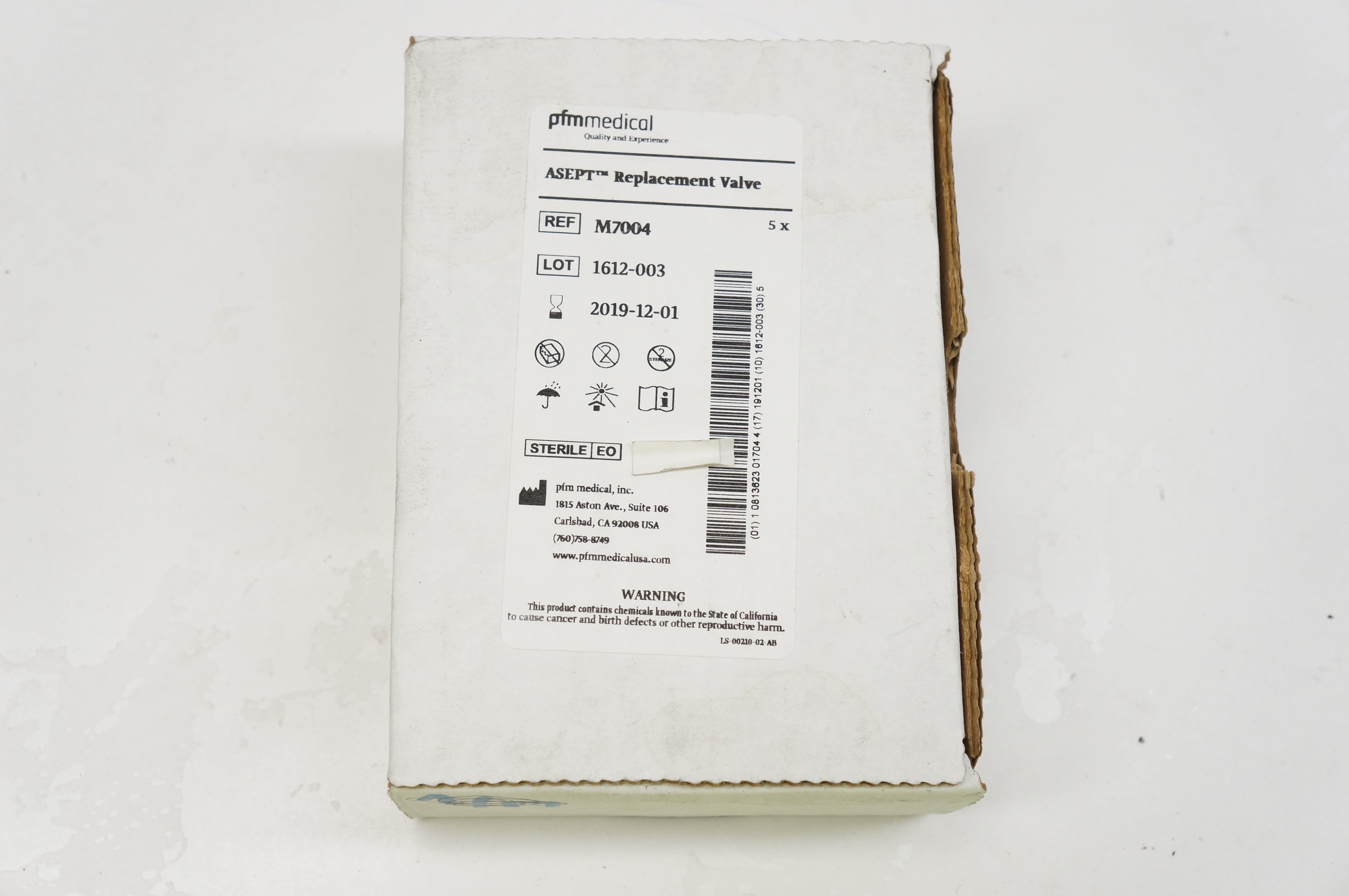 PFM Medical M7004 ASEPT Replacement Valve (x) - Box of 3