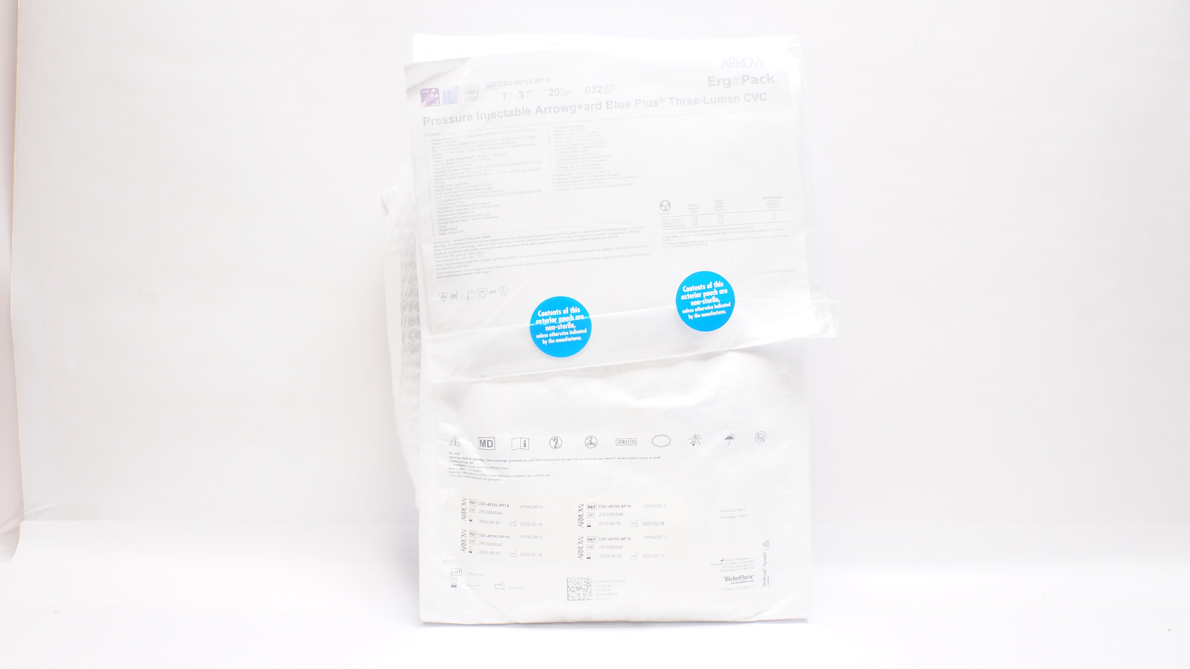 Arrow CDC-45703-XP1A Multi-Lumen Central Venous Catheterization Kit 7Frx20cm (x)