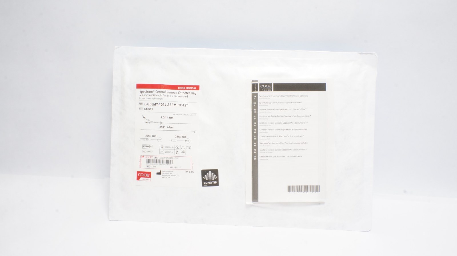 Cook Medical G43991 Catheter Tray 4.0Fr 8cm